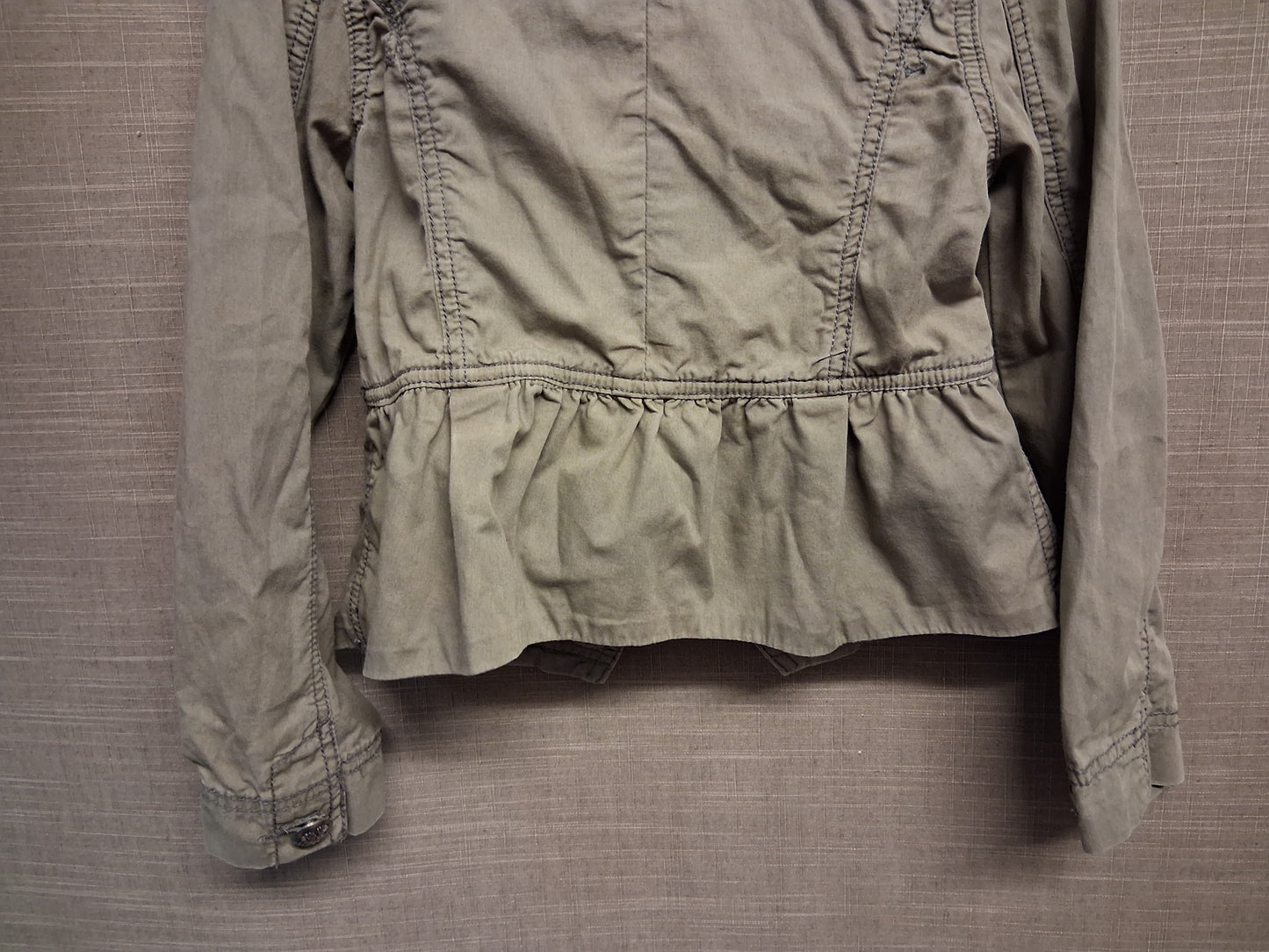 Next Girls Military Style Jacket Khaki Green Age 7-8 Years Vintage