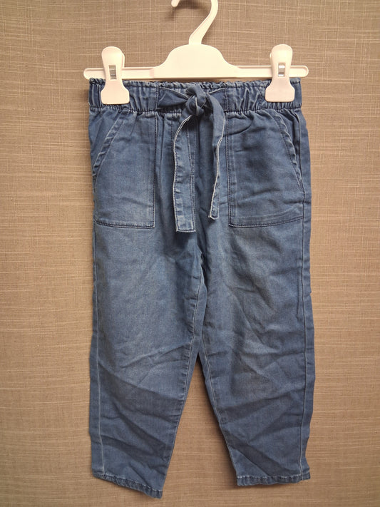Next Girls Lightweight Chambray Jeans Blue Age 3-4 Years