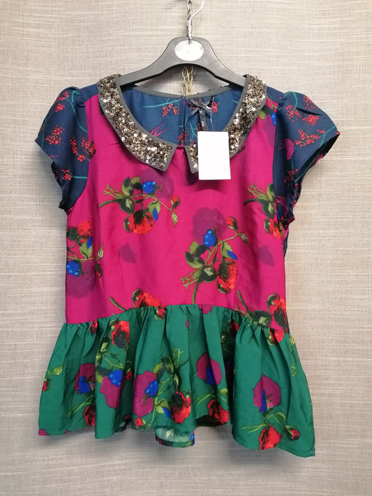 Next Girls Multicolour Floral Short Sleeve Top Age 11 Years New