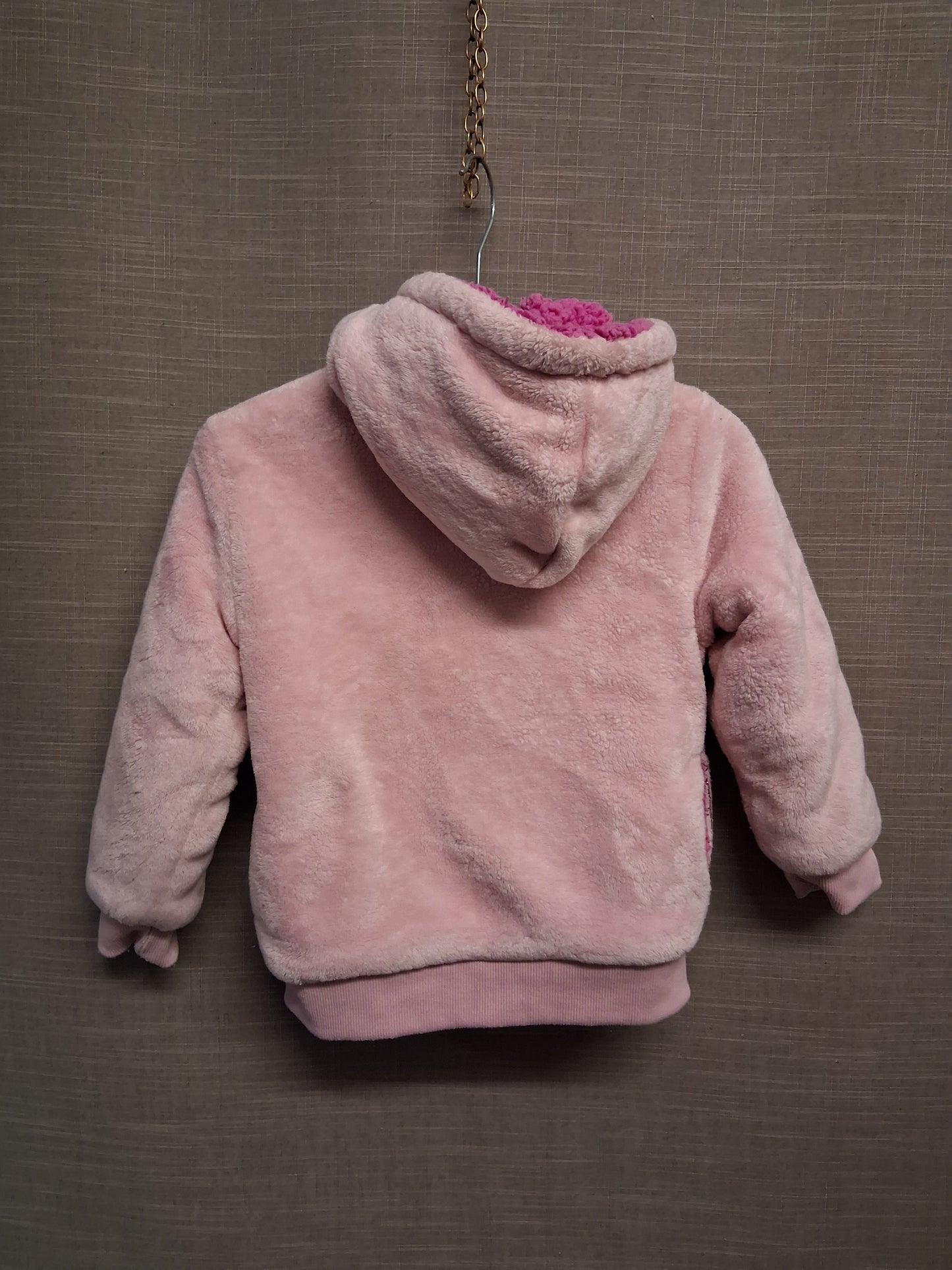 Disney Store Disney Princess Pink Plush Shearling Lined Jacket Age 4 years