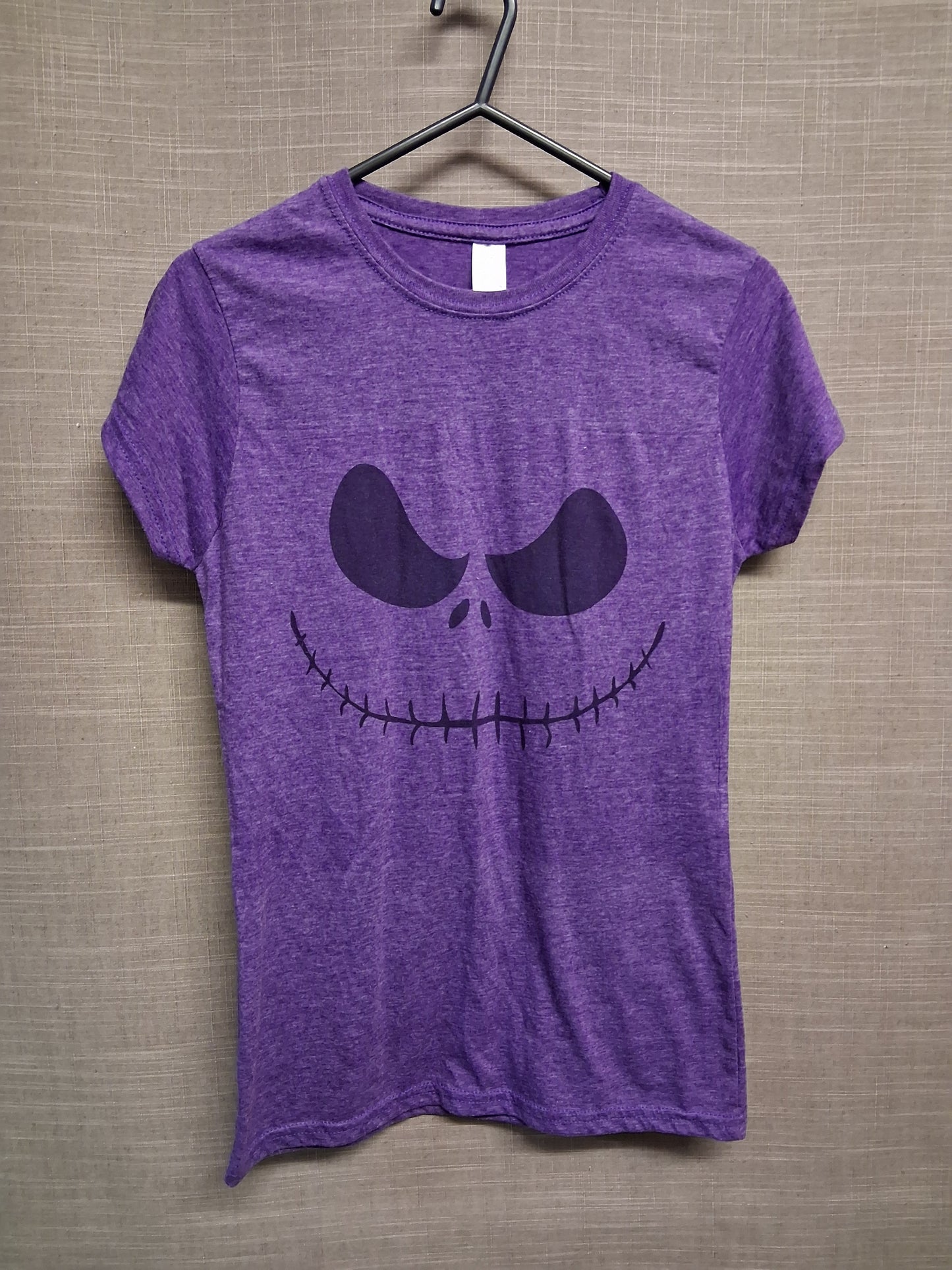 Gildan Purple Jack Skeleton Nightmare before Christmas T-Shirt Size S Age 12-13 Years