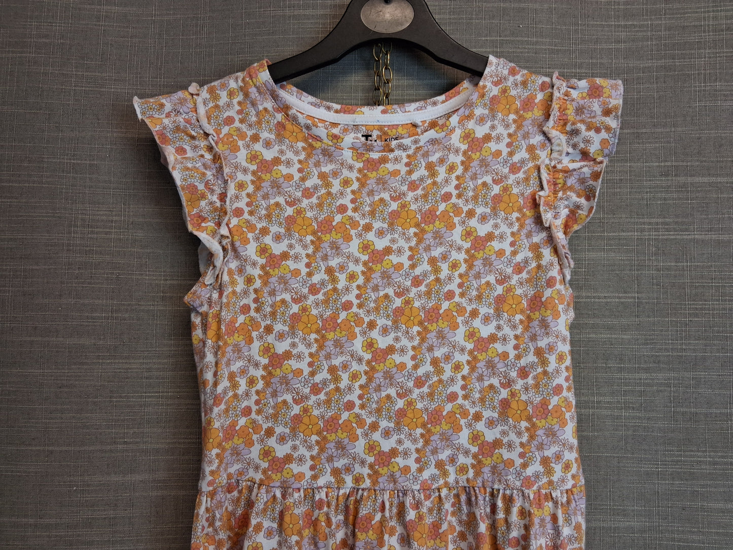 TU Girls Yellow Floral Dress Sleeveless Jersey Age 10 Years