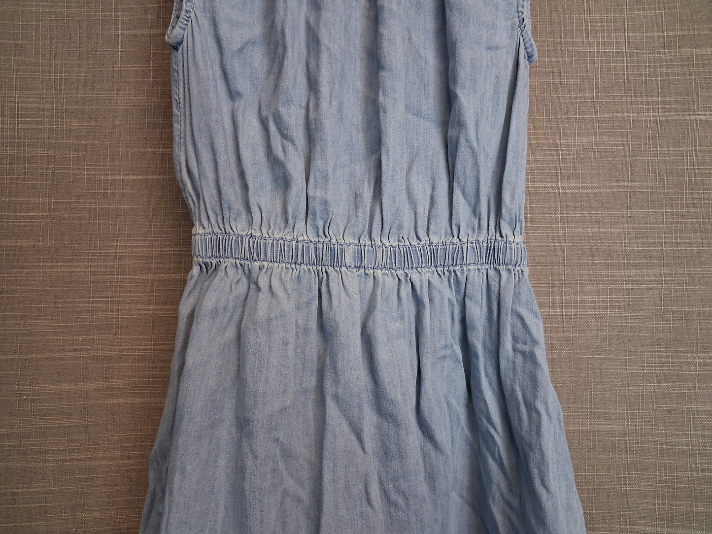 Gap Girls Blue Chambray Denim Sleeveless Dress Age 6-7 Years