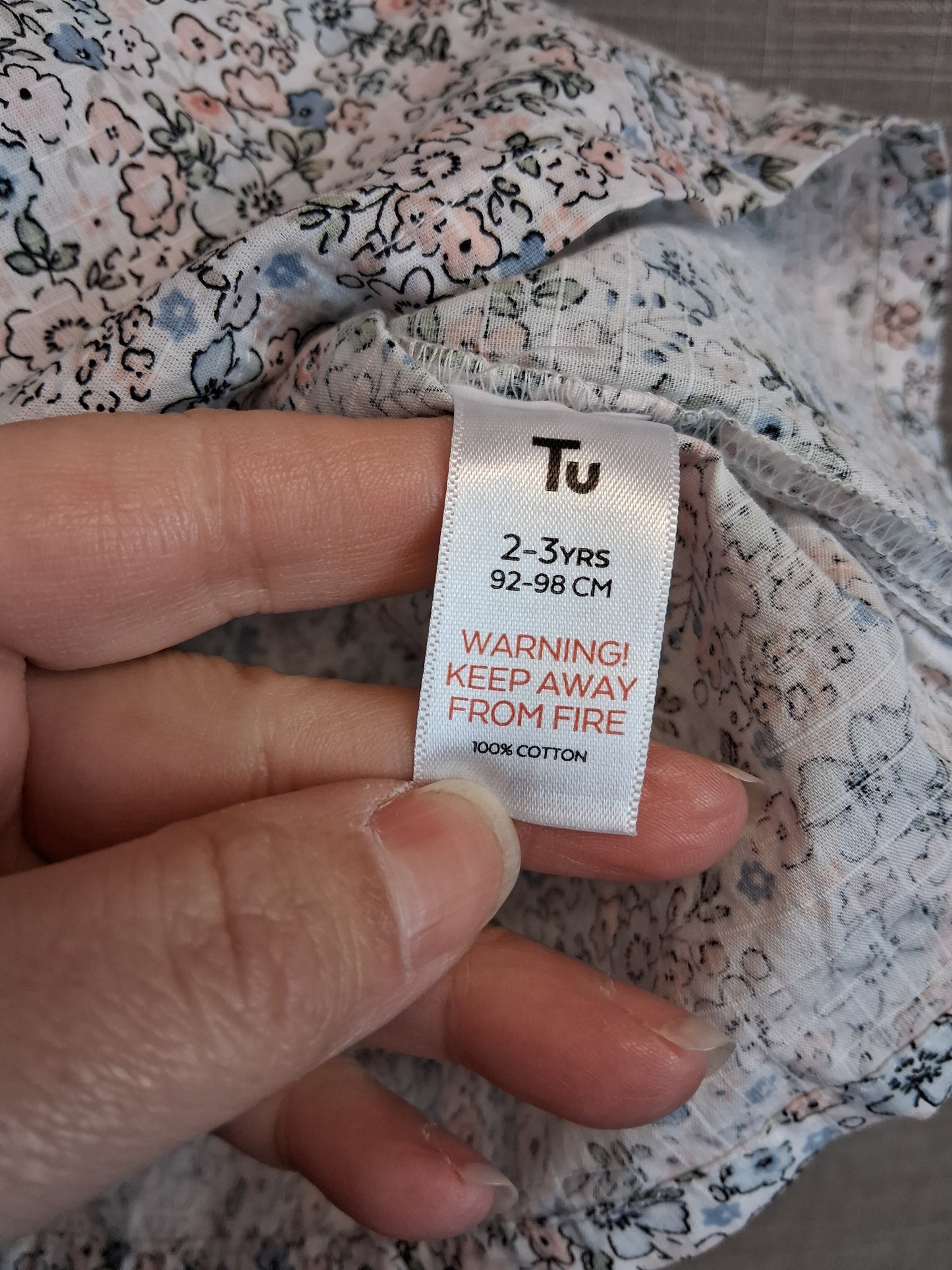 TU Girls Floral A Line Dress Multicolour Age 2-3 Years