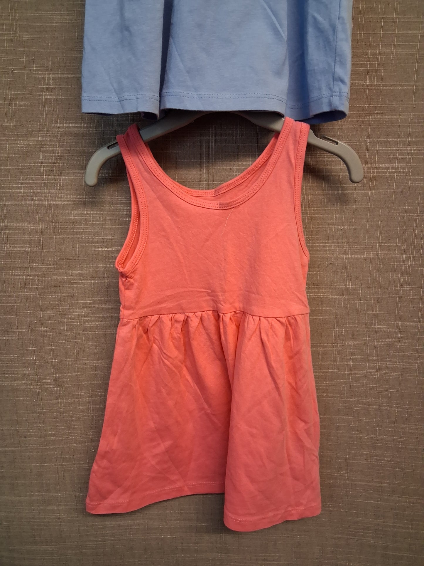 Primark Girls Jersey Sundress Age 9-12 Months Blue & Pink 2 Pack