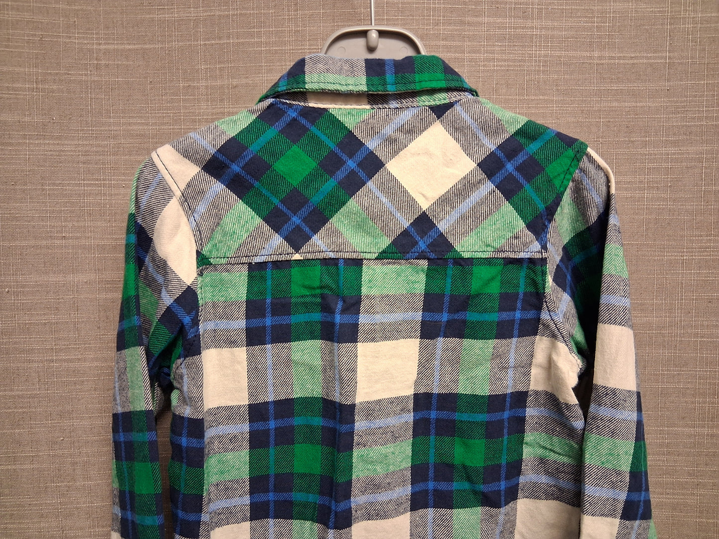 TU Boys Green Mix Check Long Sleeve Shirt Age 3 Years