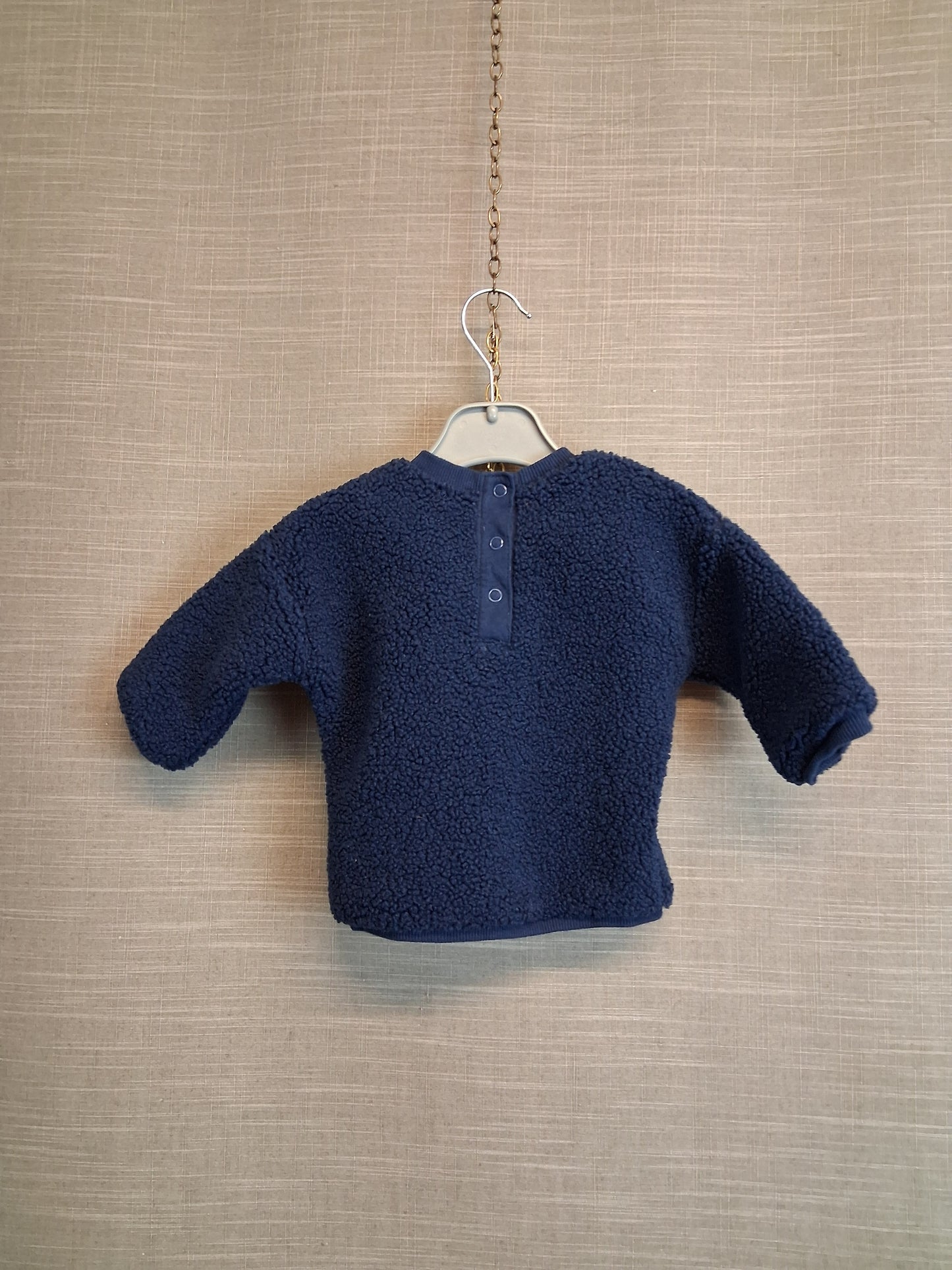 F&F Boys Blue Shearling Style Sweater Age 3-6 Months