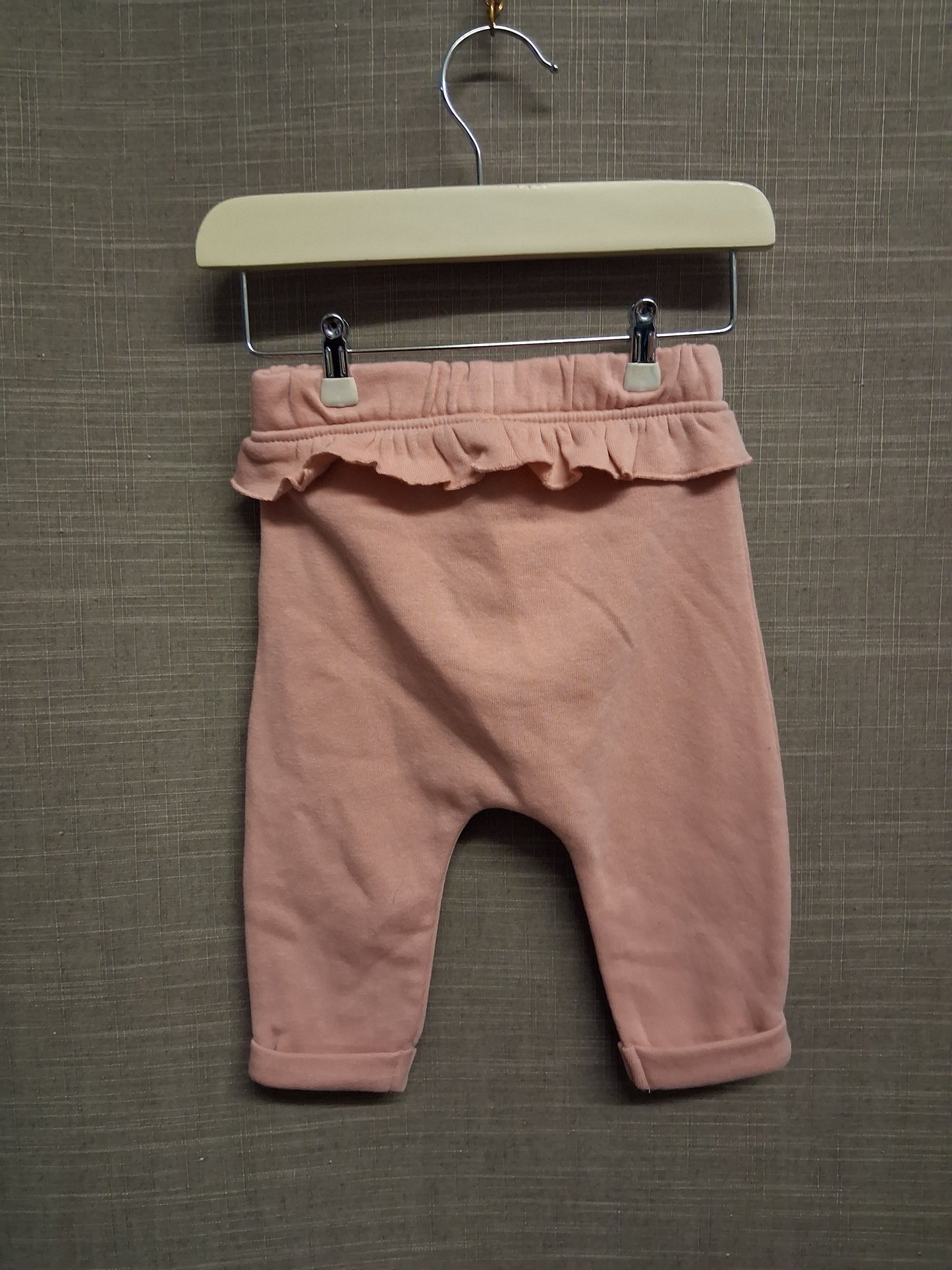 Matalan Girls Pink Joggers Frill Waist Age 0-3 Months Like New