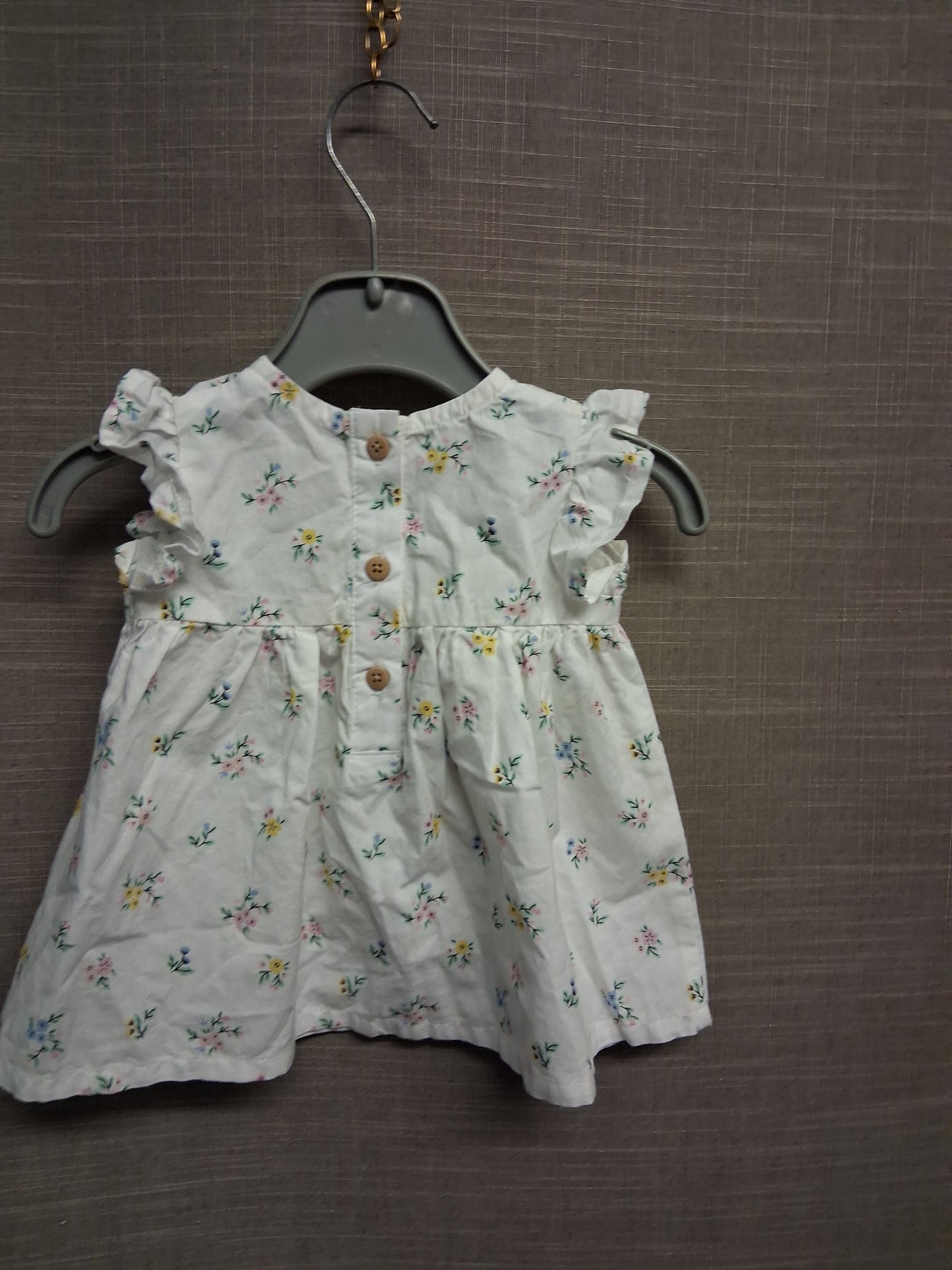 George Girls White Floral A Line Dress Age First Size