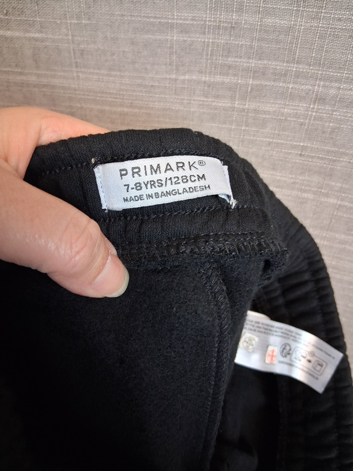 Primark Boys Cargo Joggers Black Age 7-8 Years