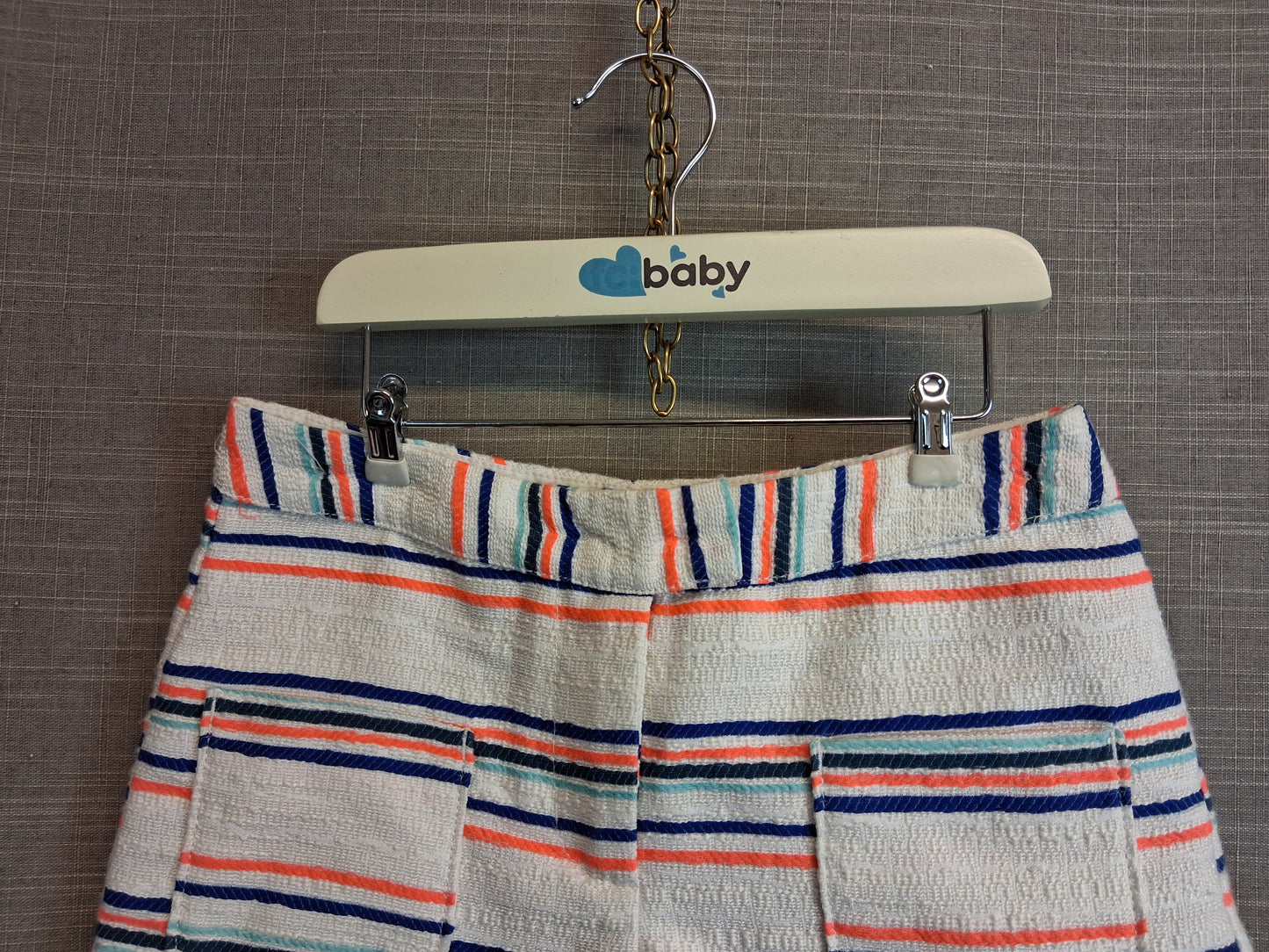 Next Girls Cream Multicolour Stripe Age 8 Years