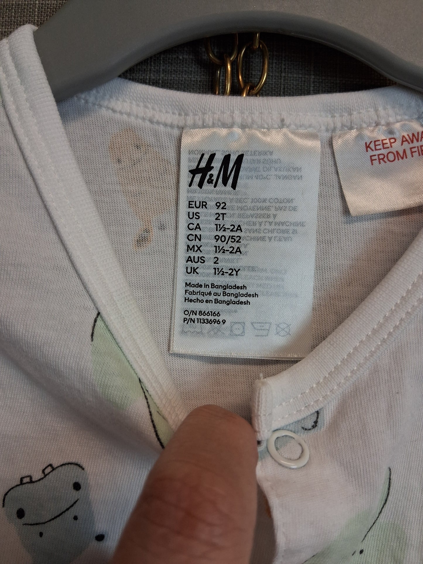 H&M Boys Summer Romper Age 18-24 Months Cotton