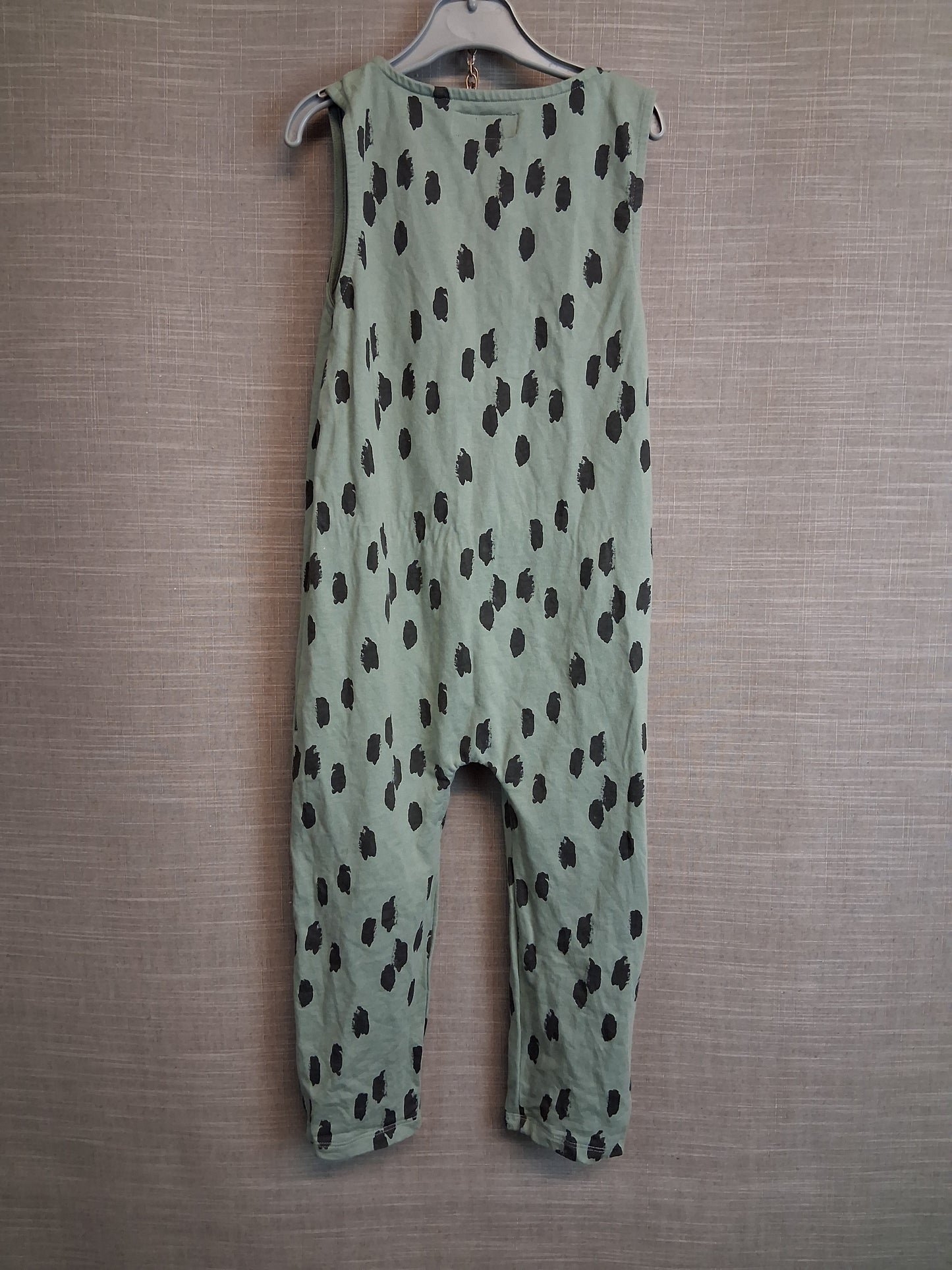 Next Boys Green Spotty Jersey Sleeveless Romper Age 4-5 Years