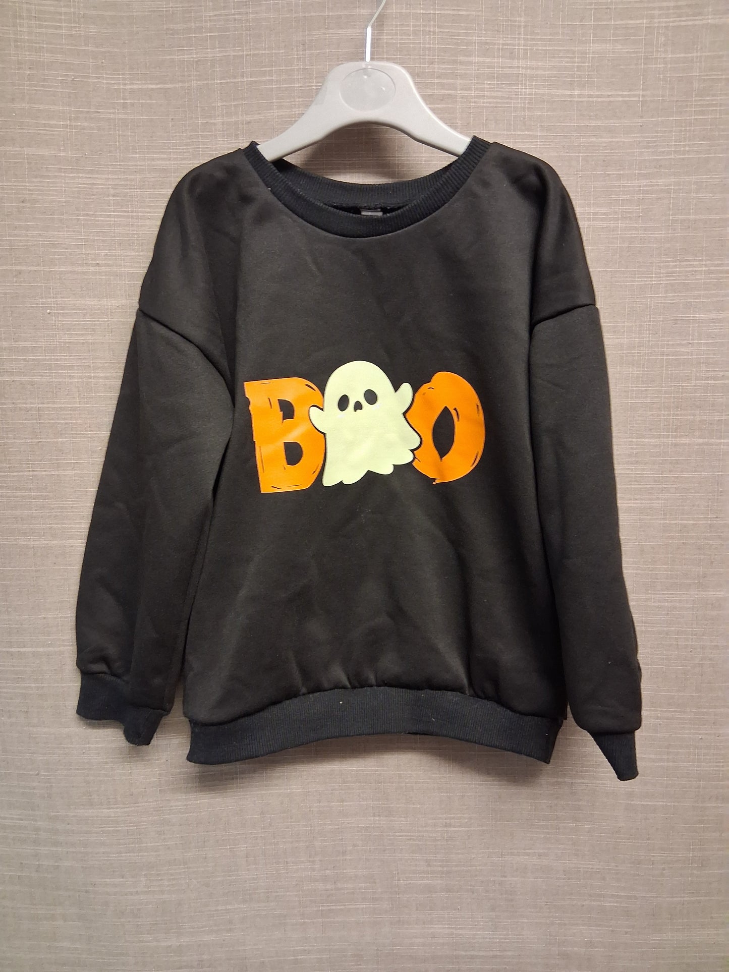 Shein Halloween 'Boo' Sweater Black Age 6 Years