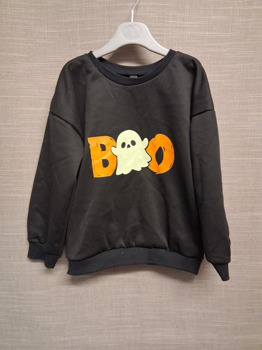 Shein Halloween 'Boo' Sweater Black Age 6 Years