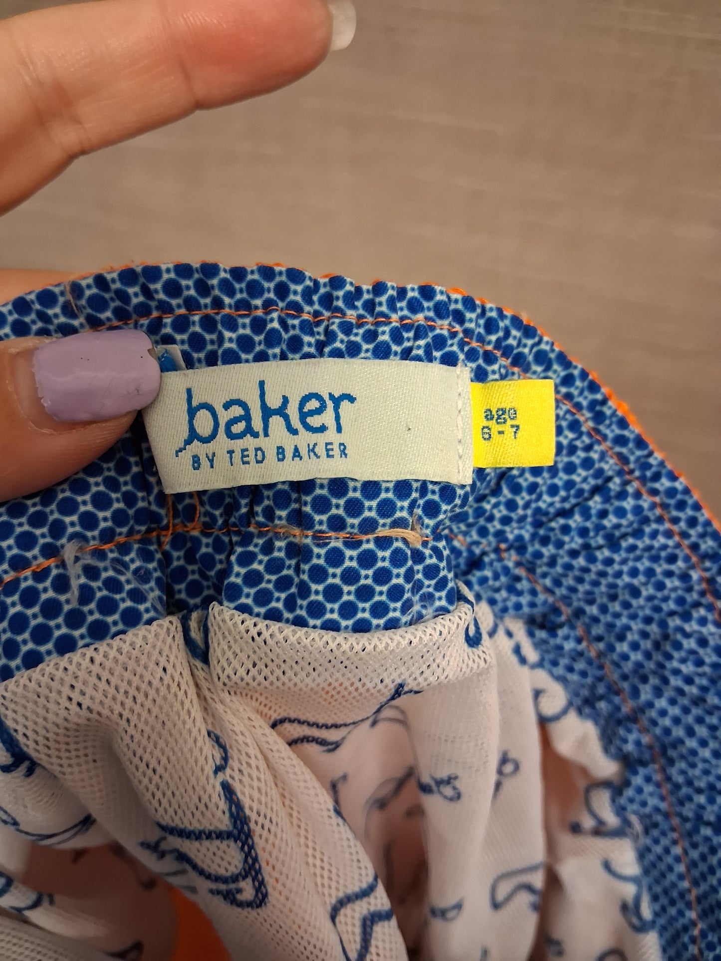 Ted Baker Boys Swim Shorts Orange Age 6-7 Years