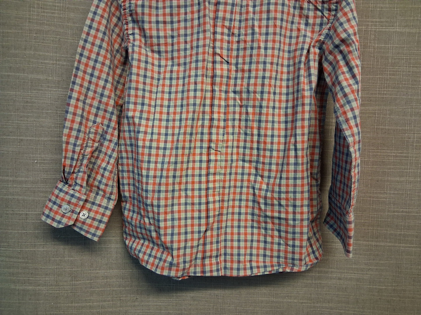 Ben Sherman Boys Red Blue Check Long Sleeve Shirt Age 5-6 Years