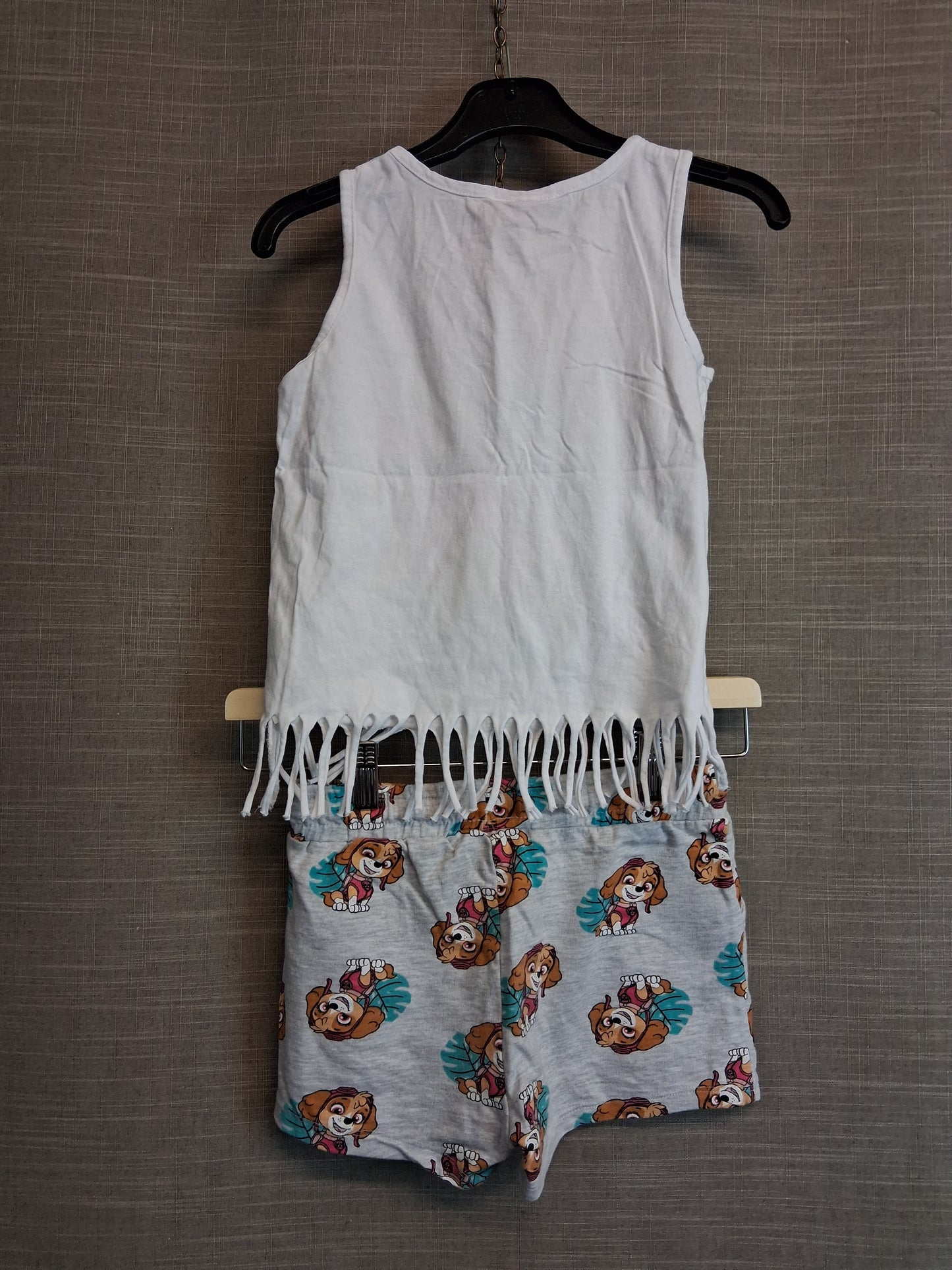 Nickelodeon Paw Patrol Girls 2 Piece Outfit Vest and Shorts Age 7-8 Years