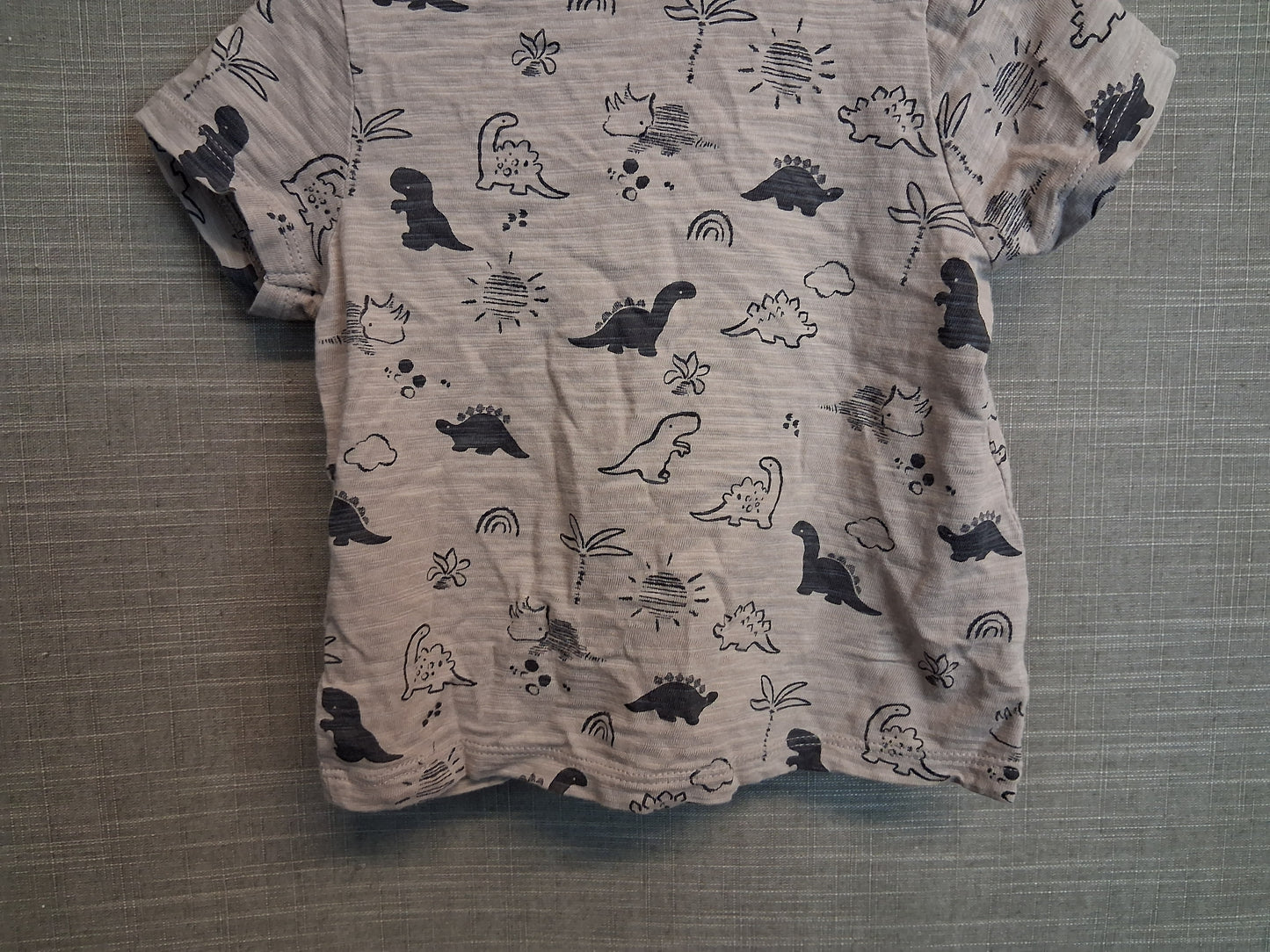 Next Boys Beige Dinosaur T-Shirt Age 6-9 Months