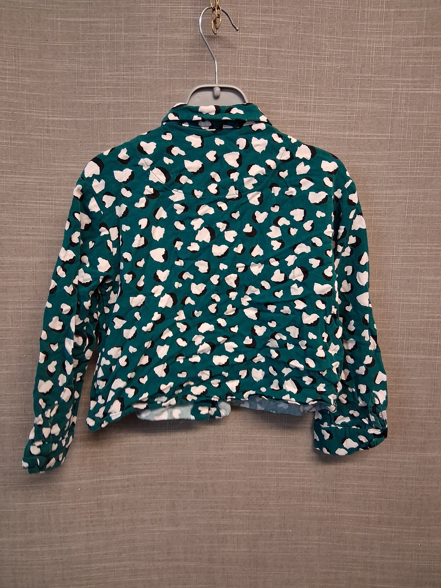 Next Girls Green Animal Print Cropped Shirt Age 5-6 Years