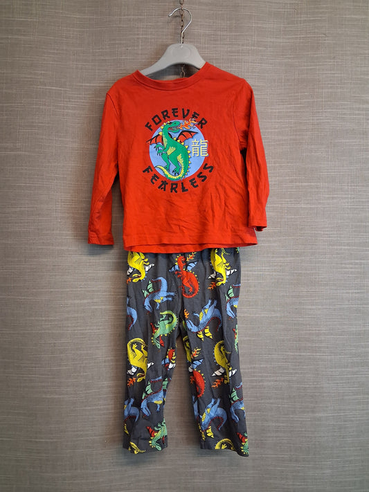 Primark Boys Dragon Theme Pyjamas PJ Set 2 Piece Multicolour Age 18-24 Months