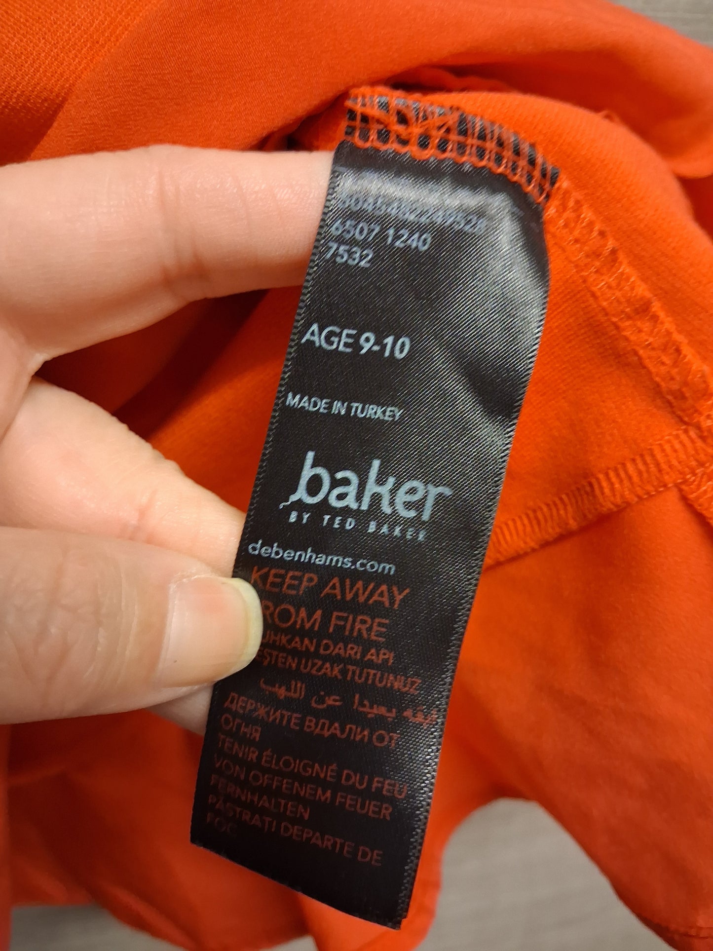 Ted Baker Red Short Sleeve T-Shirt Top Age 9-10 Years