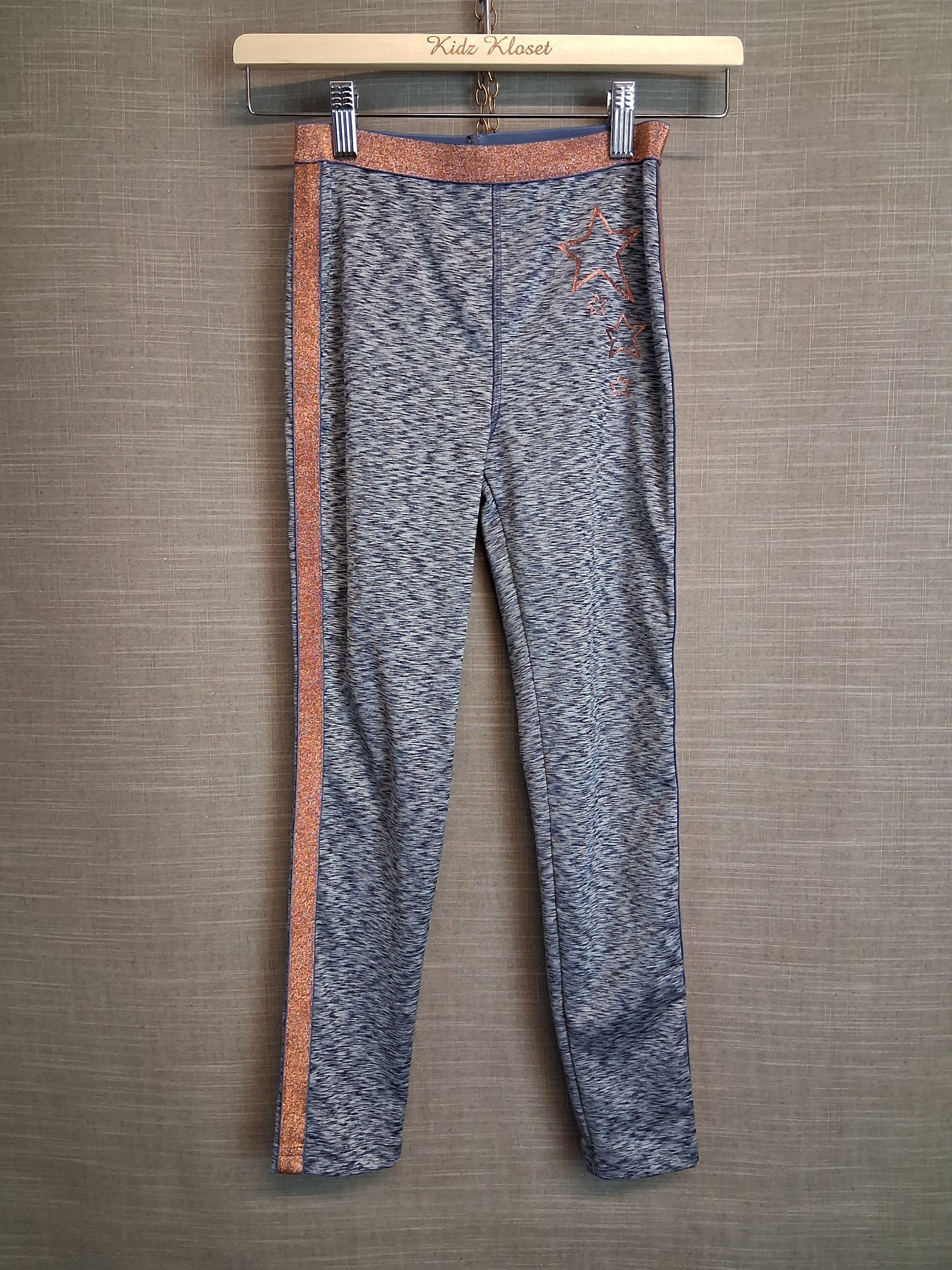 Matalan Girls Blue Leggings Age 10-11 Years Sparkly Trim