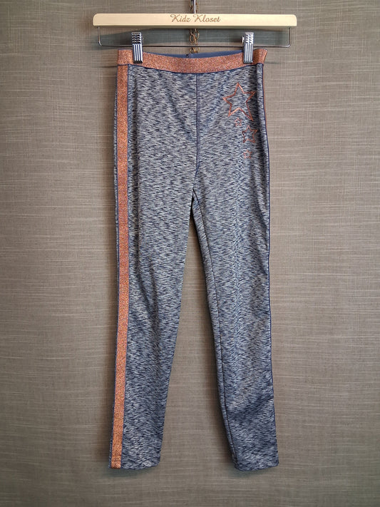 Matalan Girls Blue Leggings Age 10-11 Years Sparkly Trim