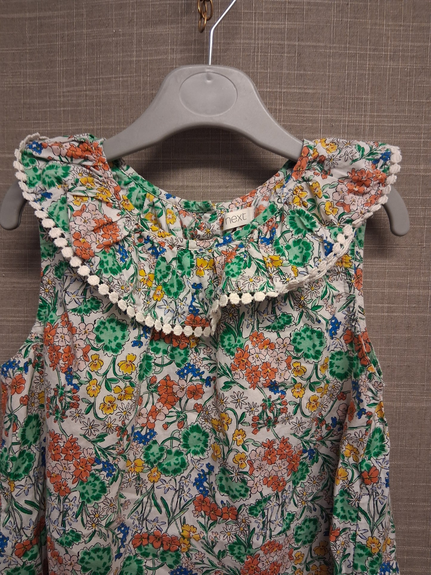 Next Girls Floral Sleeveless A Line Dress Age 4-5 Years