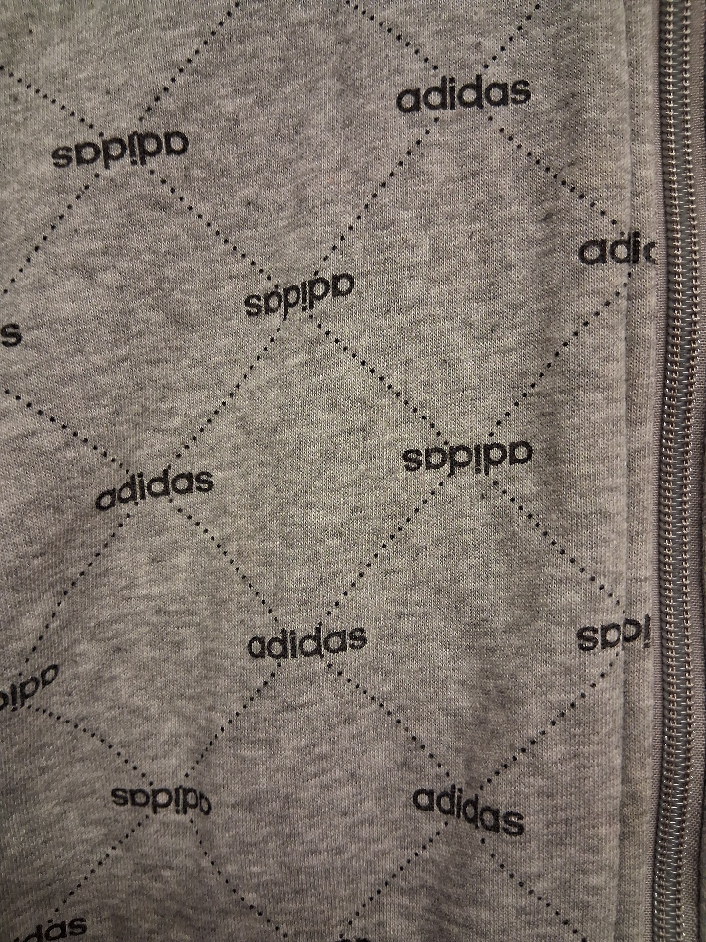 Adidas Boys Grey Full Zip Hoodie Age 13-14 Years