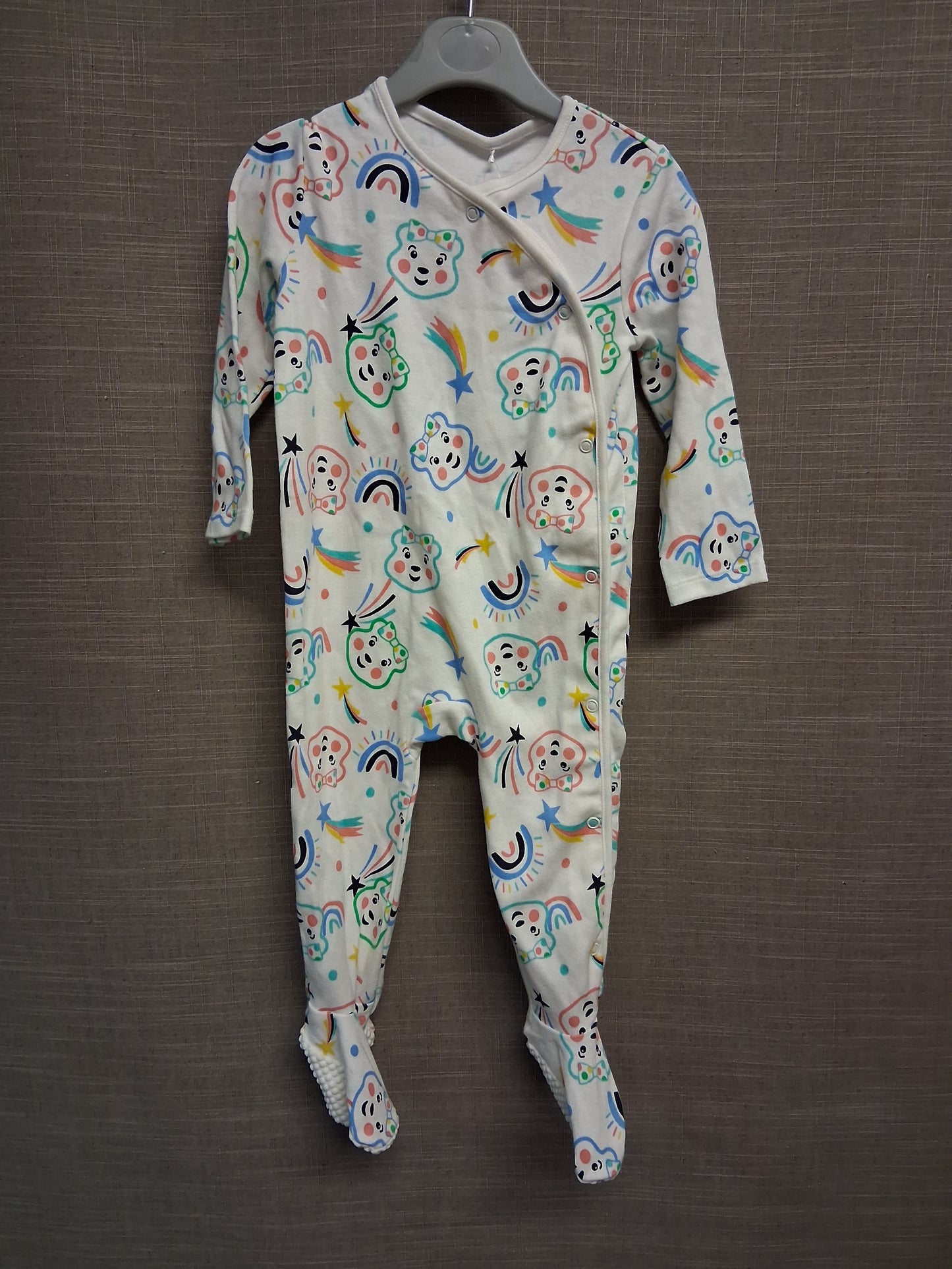 George Girls "Pudsey" Children in Need Blush Sleepsuit Romper Age 9-12 Months New