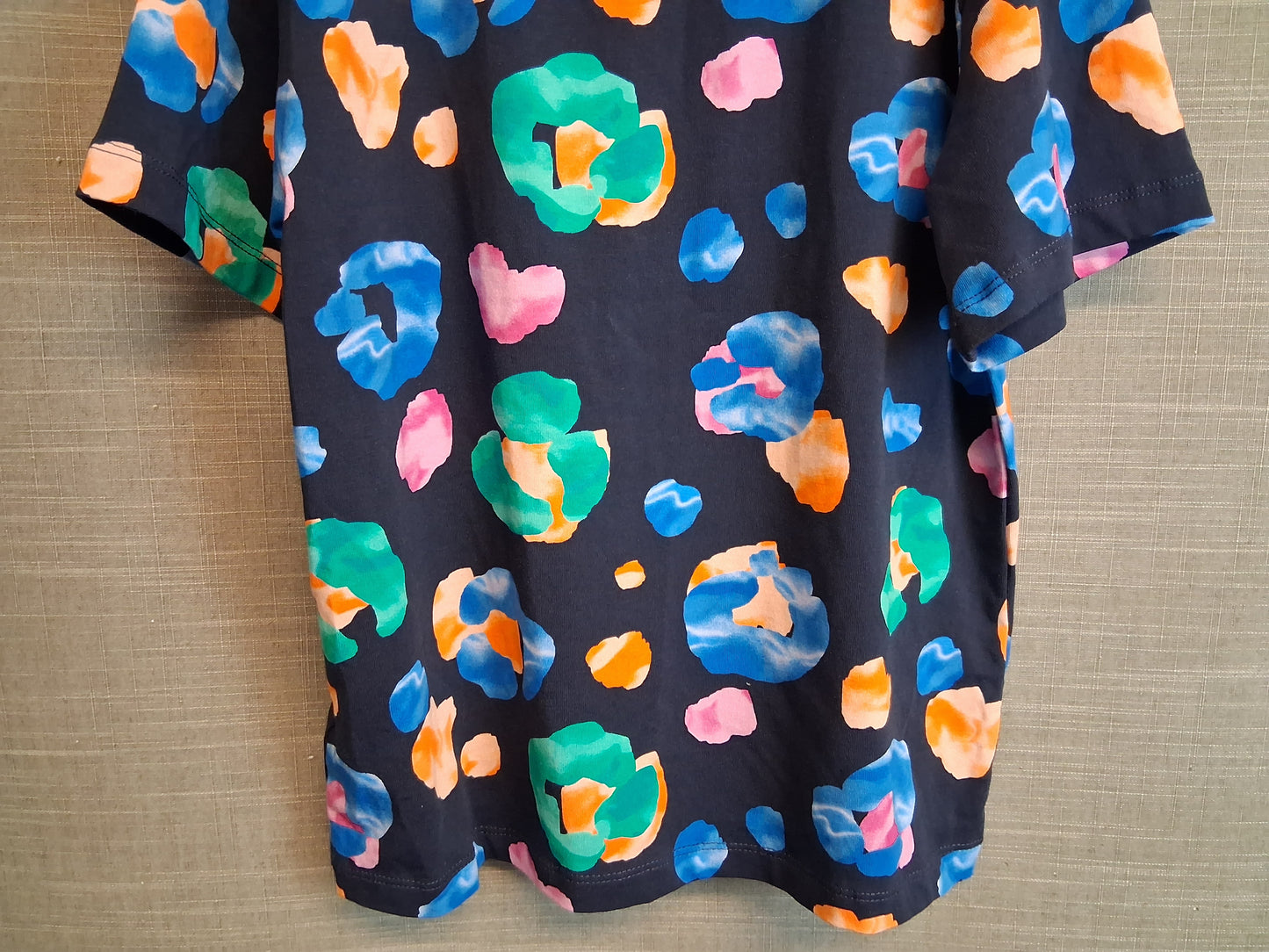 Next Girls Oversized T-Shirt Blue Animal Print Short Sleeve Age 6 Years