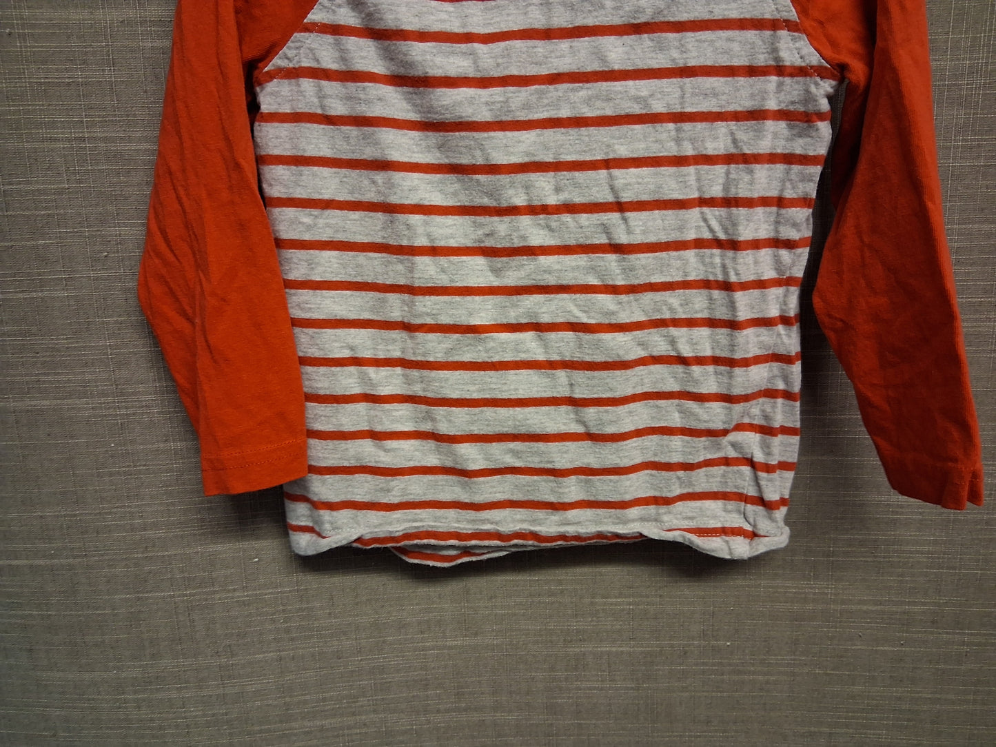 George Boys "Pudsey" Children in Need Red Grey Stripe Long Sleeve T-Shirt Age 2-3 Years