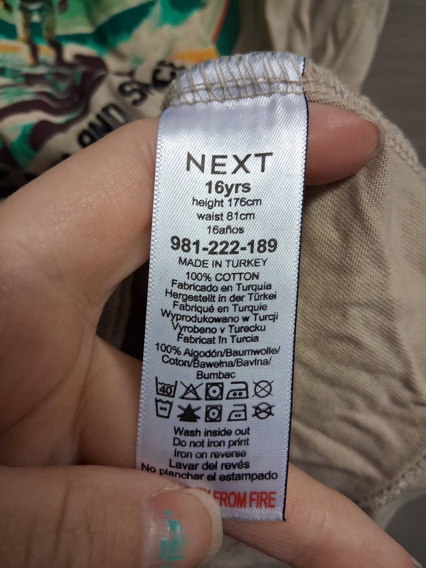 Next Boys Beige Nasa Theme Short Sleeve T-Shirt Age 16 Years