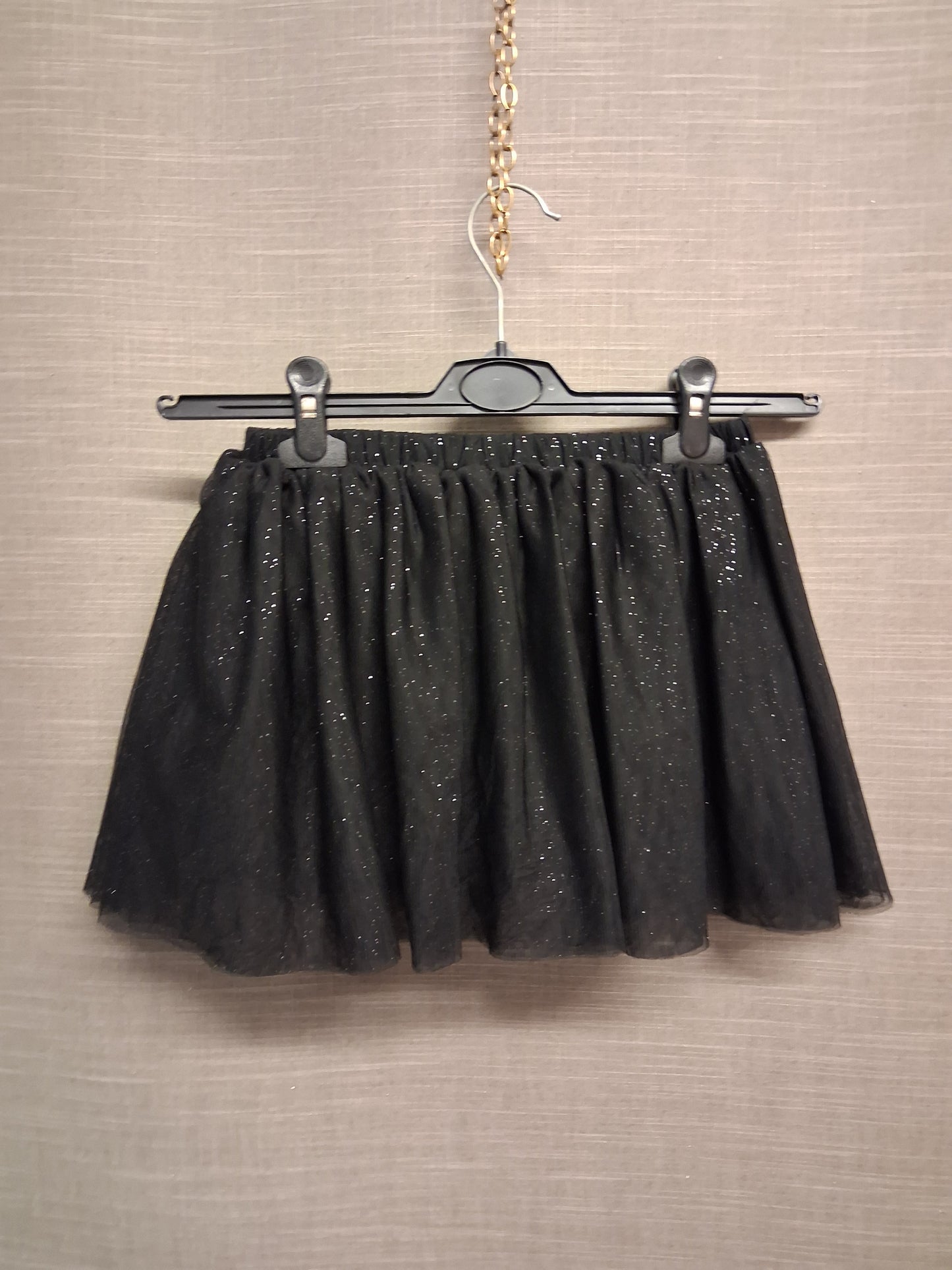 F&F Black Glittery Mesh Tutu Skirt Age 5-6 Years