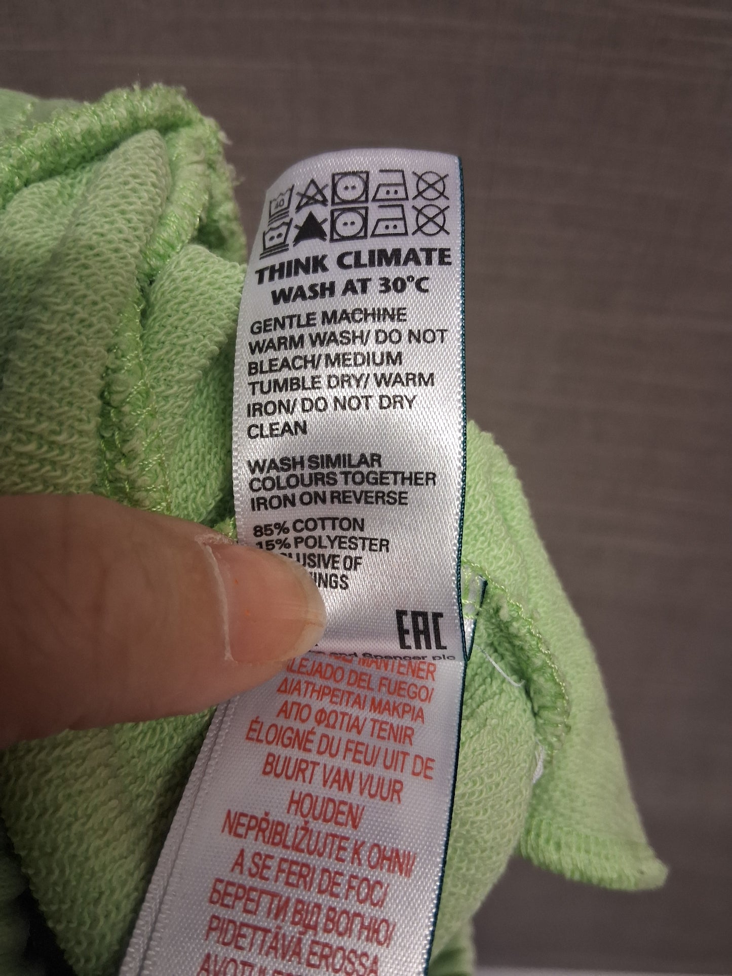 Marks and Spencer Shorts Minecraft Theme Lime Green Jersey Age 6-7 Years