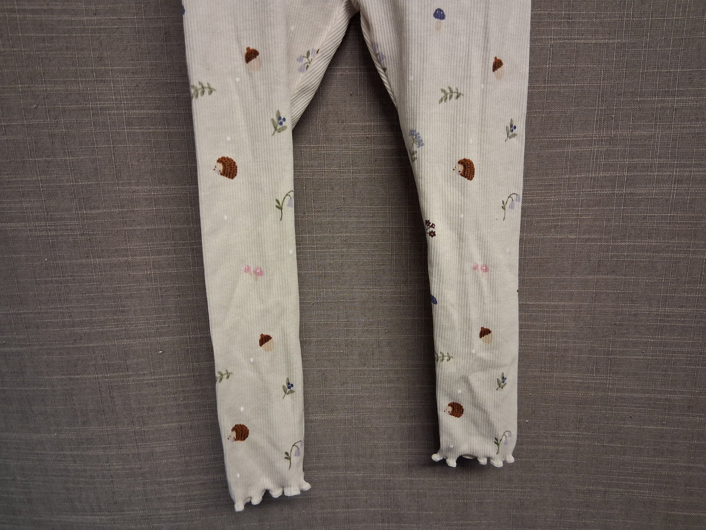 George Girls Cream Hedgehog Leggings Age 12-18 Months New