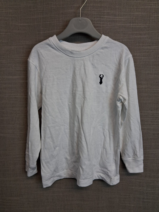 Next Boys White Long Sleeve T-Shirt Age 4-5 Years