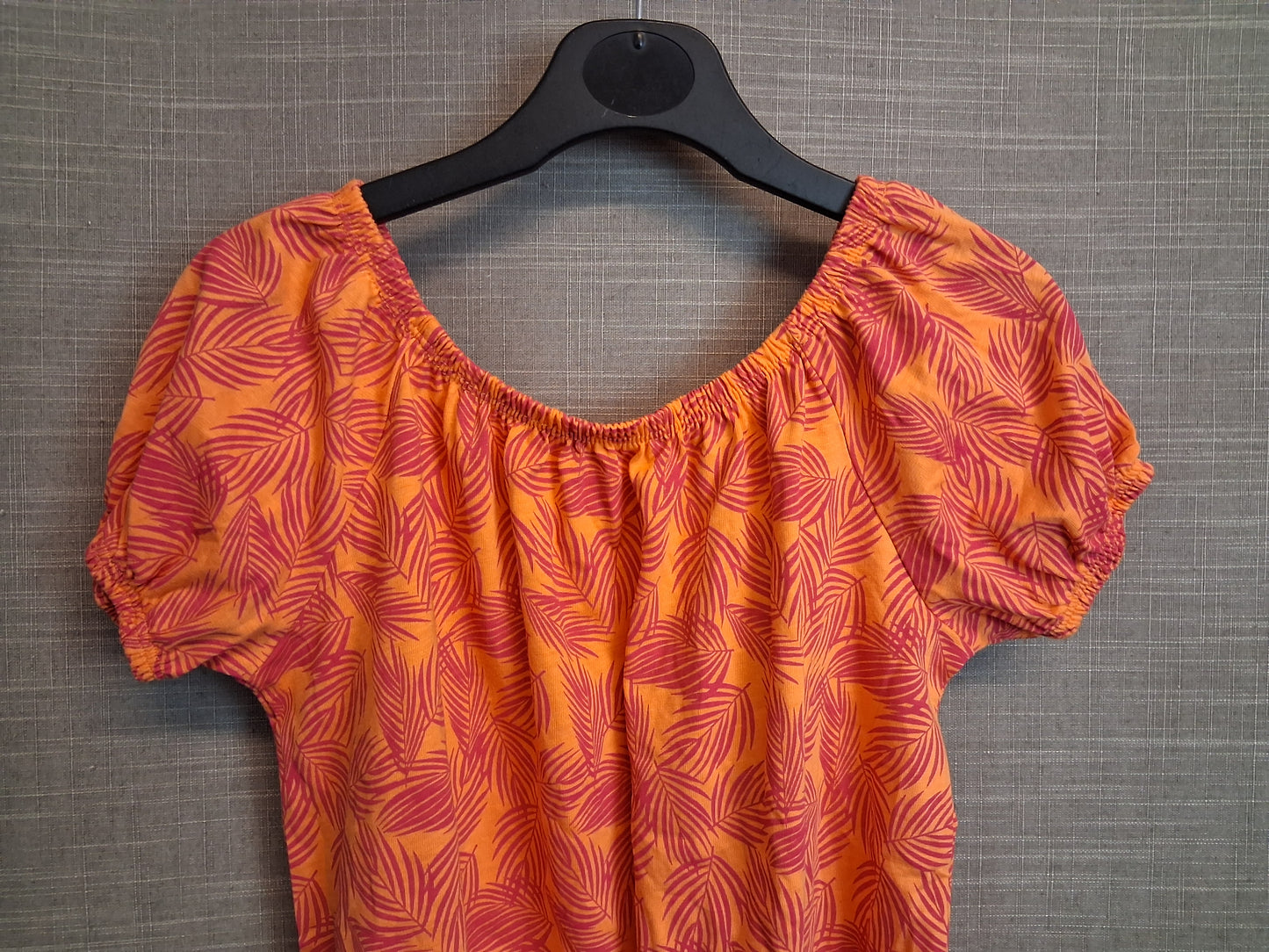 TU Girls Orange Off the Shoulder T-Shirt Short Sleeve Age 8 Years New