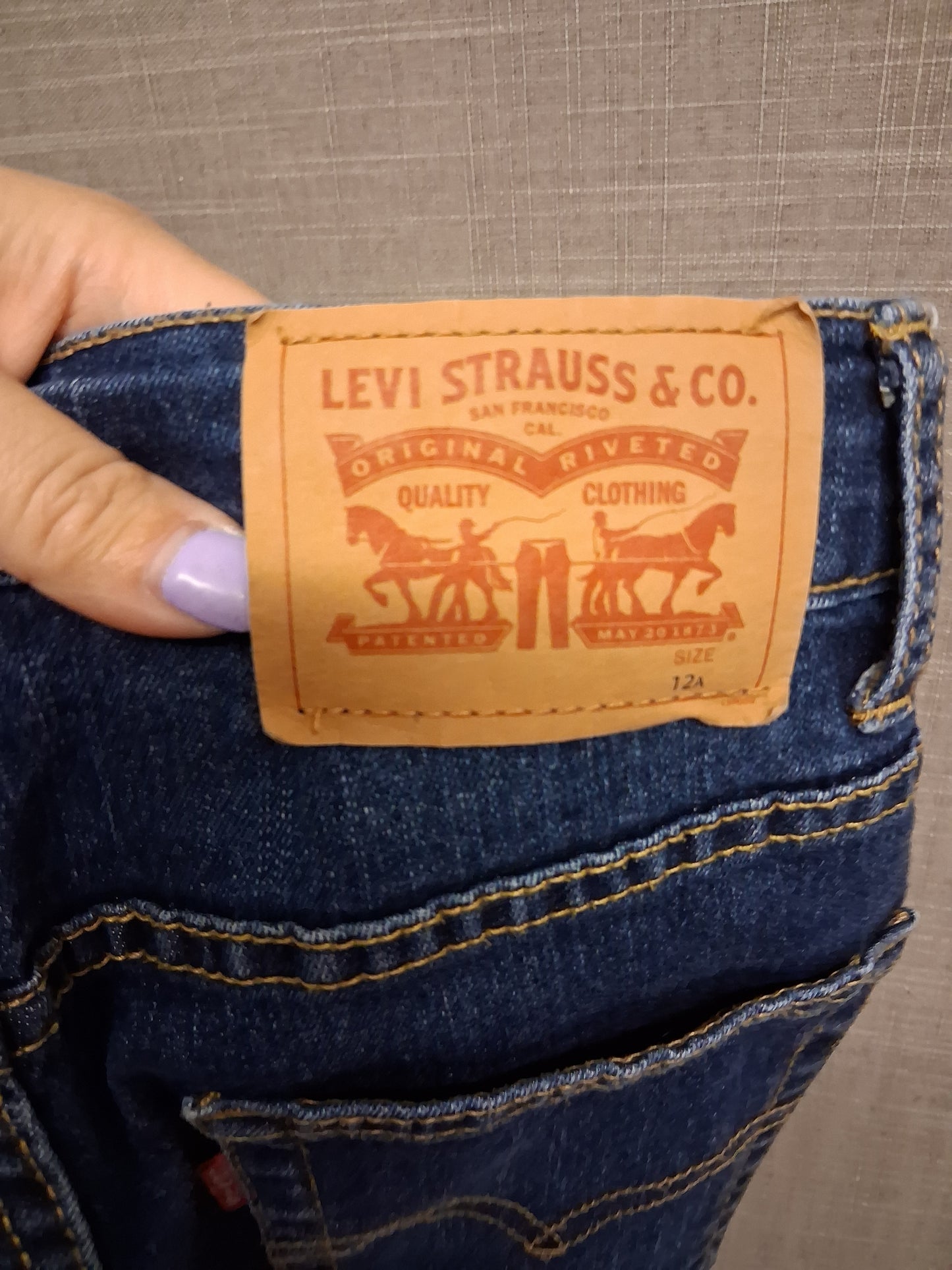 Levis 511 Slim Leg Boys Jeans Darkwash Adjustable Waist Age 12 Years