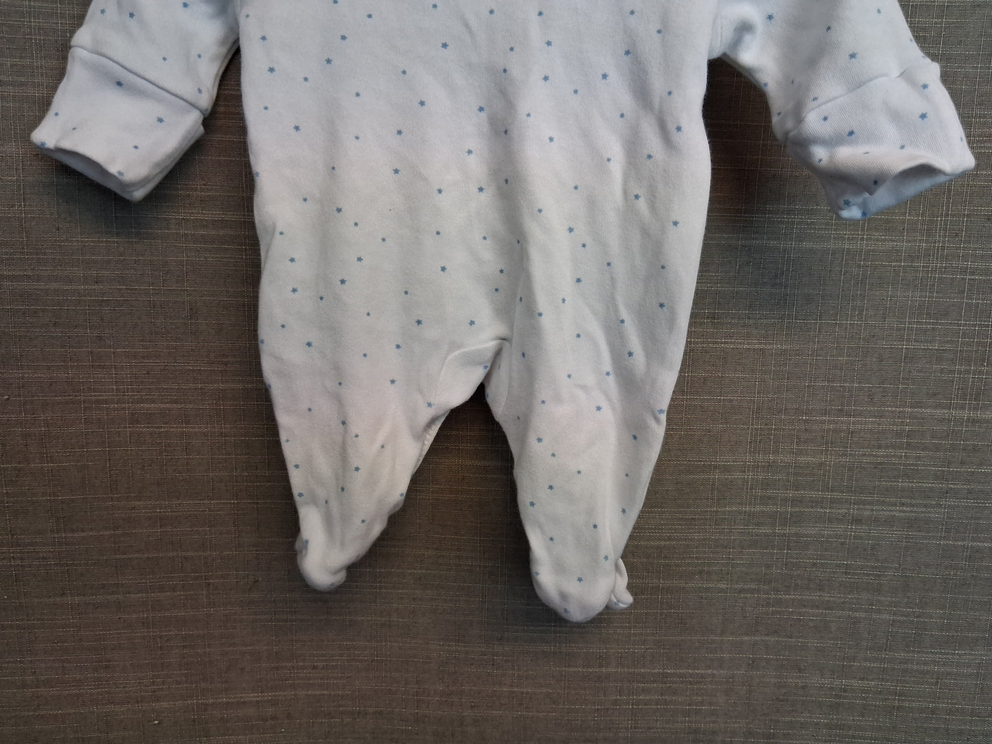 Next Boys Sleepsuit Romper White Blue Spots Age Tiny Baby