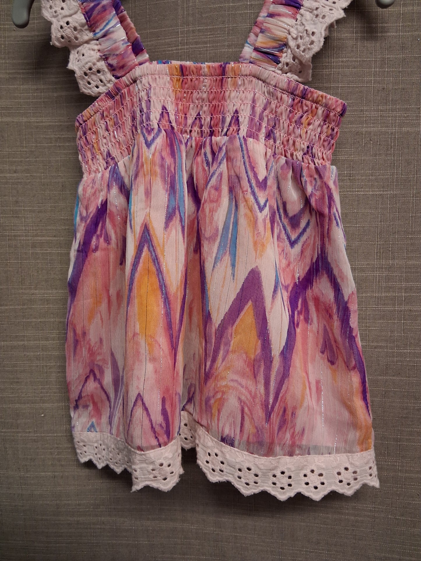 River Island Pink Multicolour Sleeveless A Line Dress Age 12-18 Months
