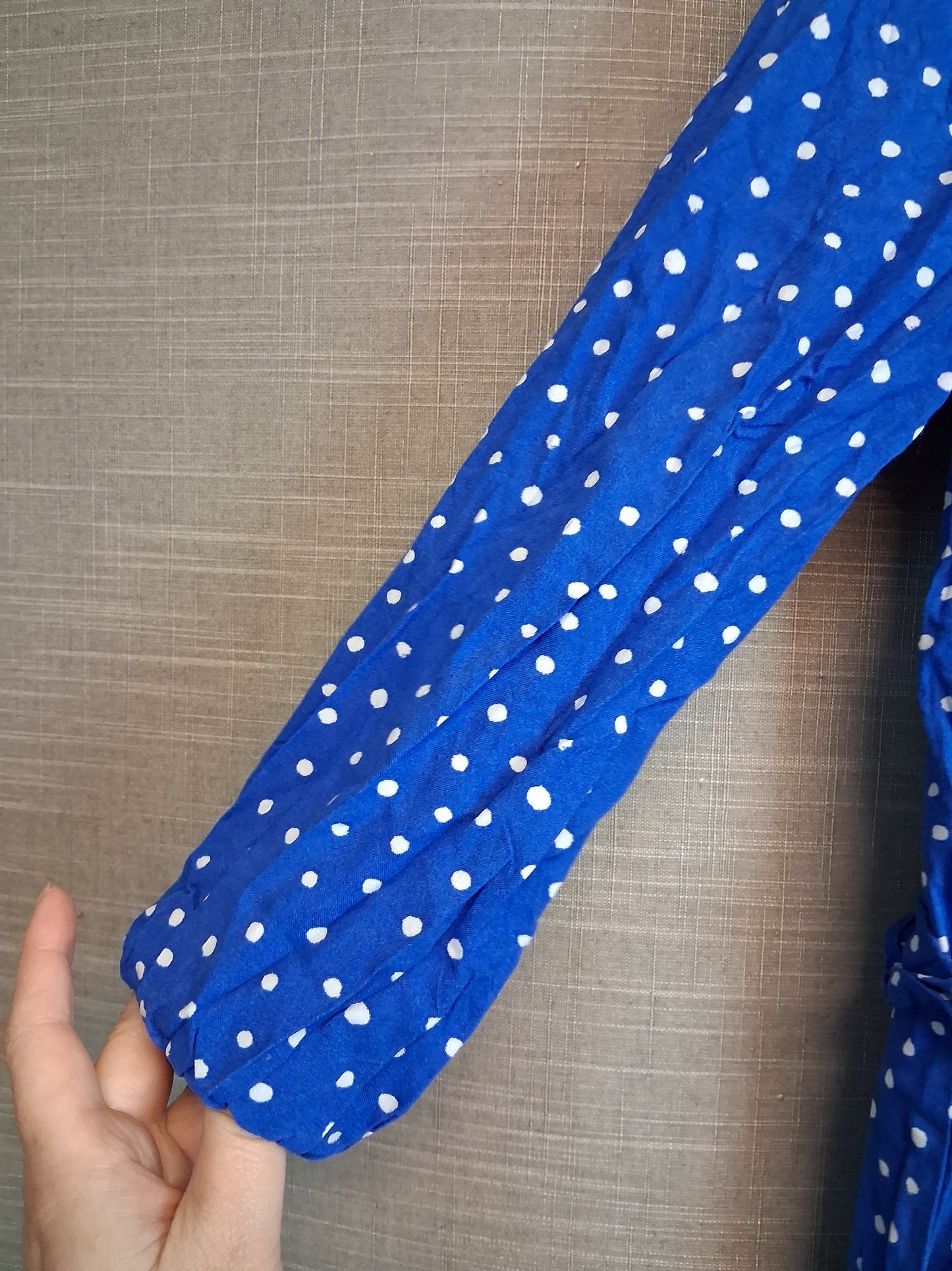 Next Blue Spotty A Line Dress Age 8 Years
