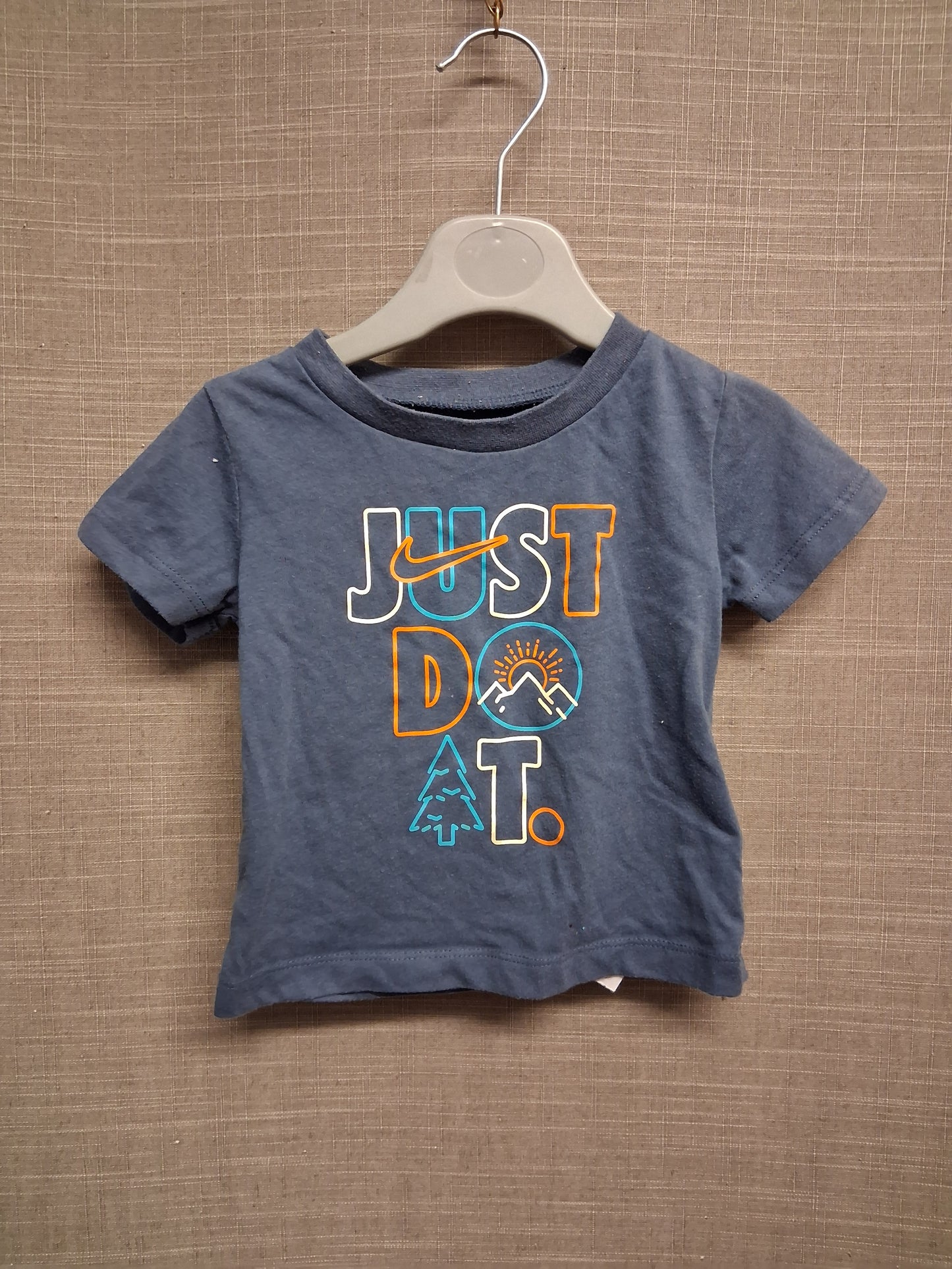 Nike Boys Blue Just Do It Slogan Short Sleeve T-Shirt Age 12 Months