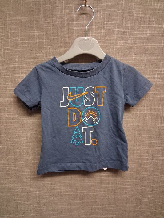 Nike Boys Blue Just Do It Slogan Short Sleeve T-Shirt Age 12 Months