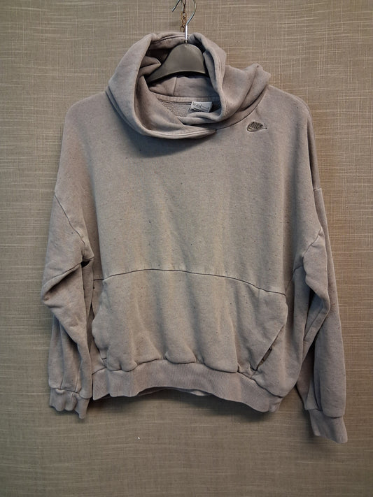 Nike Girls Grey Taupe Hoodie Jersey Age 11 -12 Years