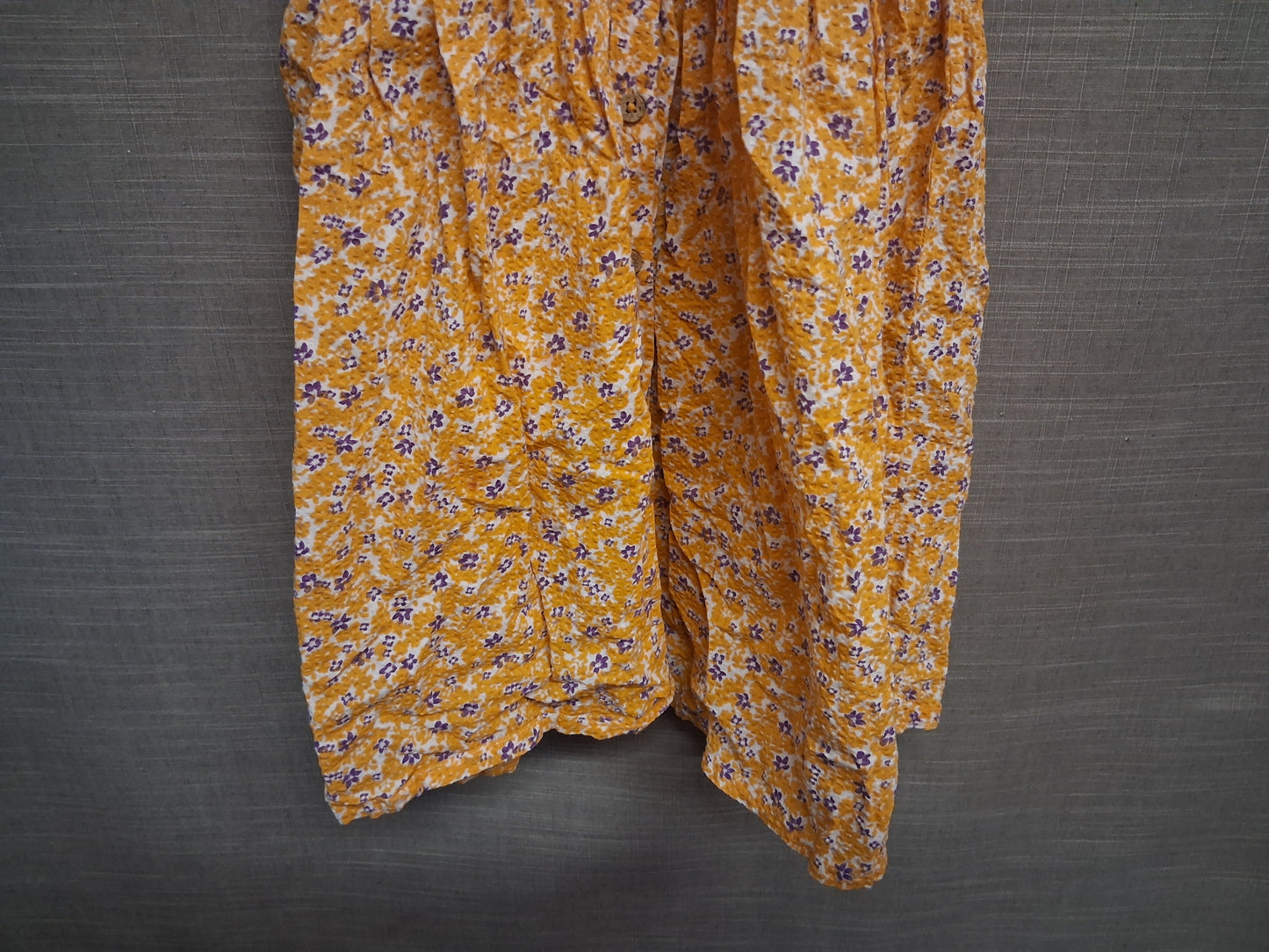 Next Girls Yellow Floral Dress Short Sleeve Age 6-7 Years