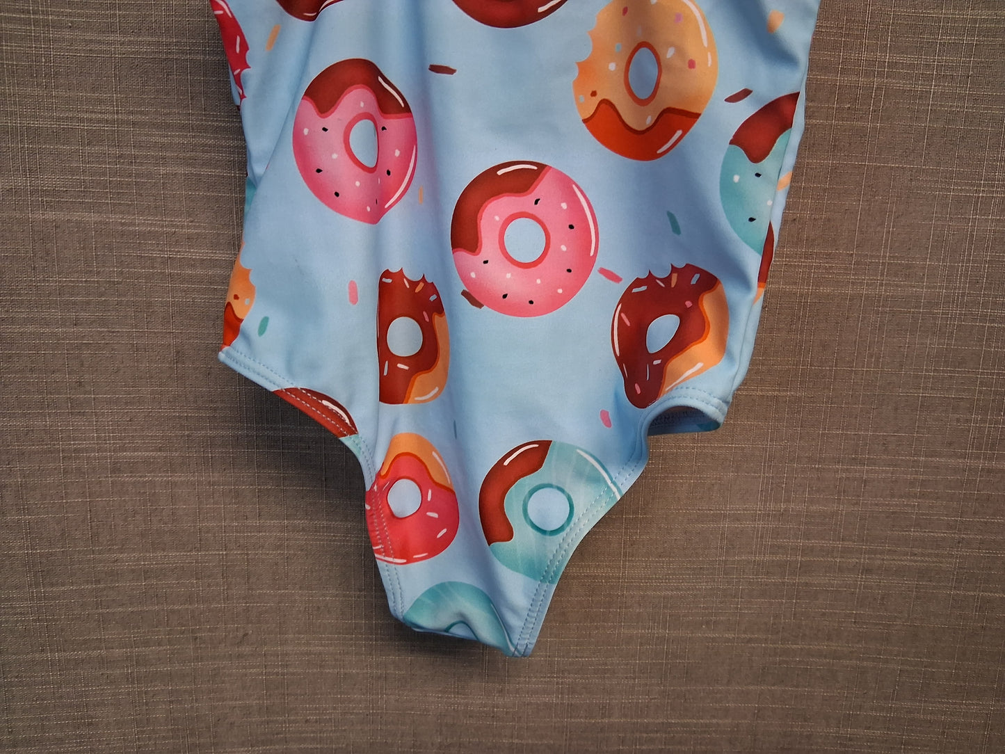 Shein Girls Donuts Swimsuit One Piece Blue Age 4 Years