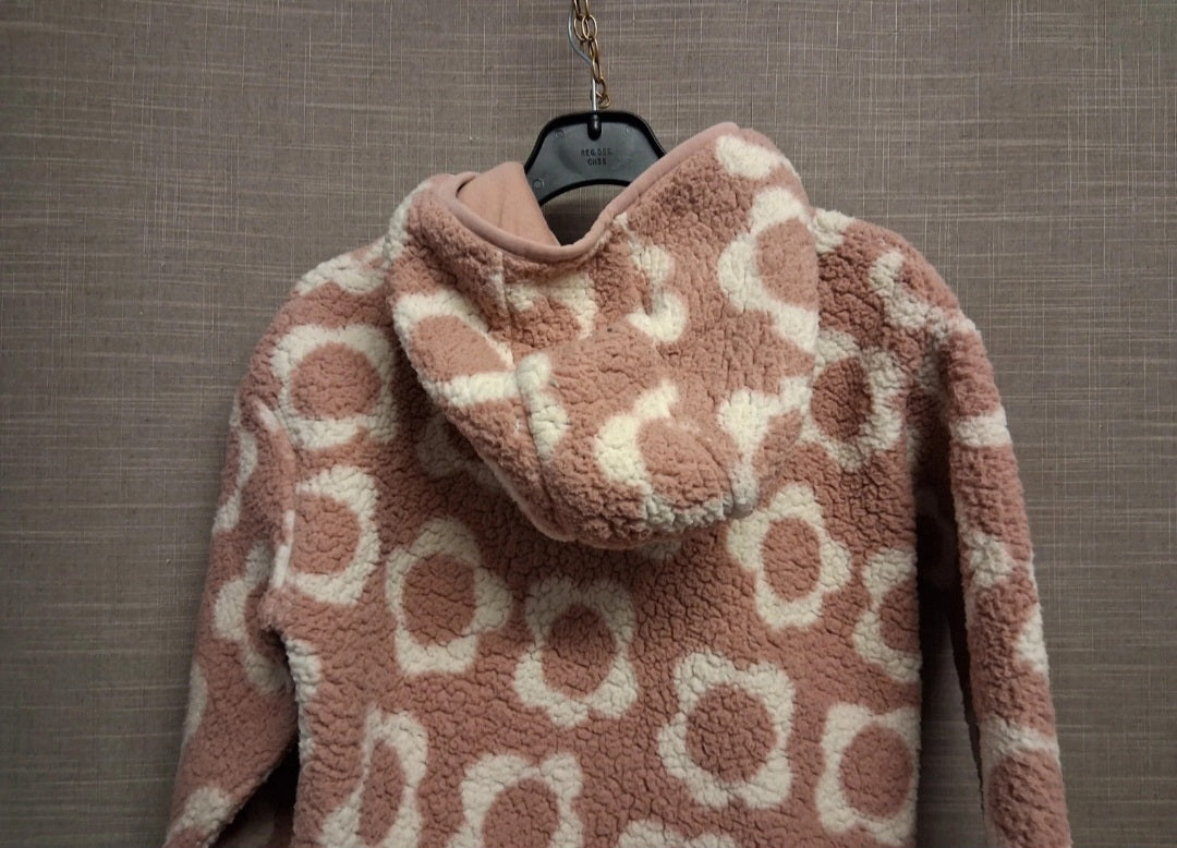 George Girls Pink Floral Fleece Full Zip Jacket Age 6-7 Years