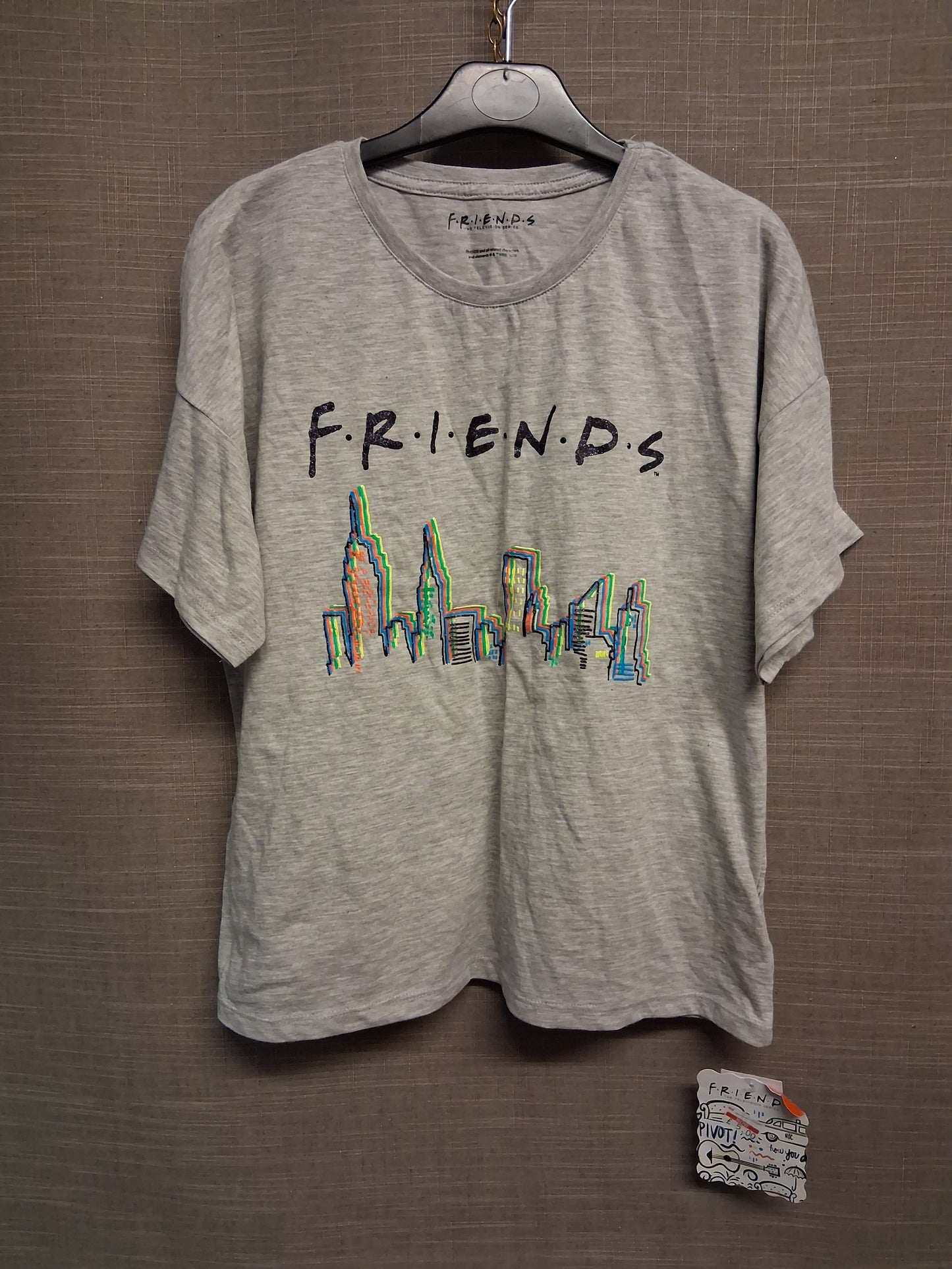 F&F Friends Grey Short Sleeve T-Shirt Age 13-14 Years New
